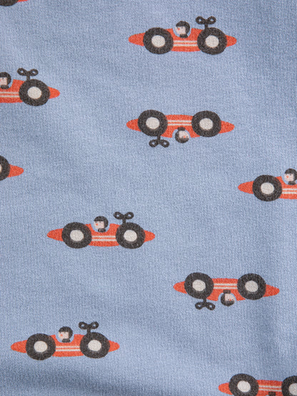 Bobo Choses Baby Race Car All Over Sweatshirt - Light Blue