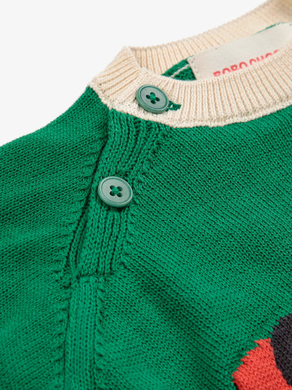 Bobo Choses Baby Race Car Jumper - Off White
