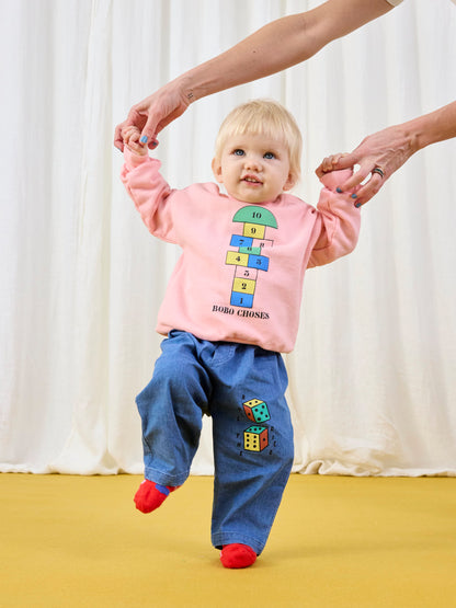Bobo Choses Baby Hopscotch Sweatshirt - Pink
