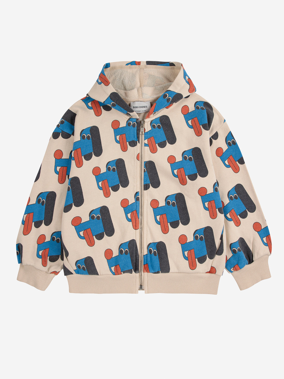 Bobo Choses Doggy Mate All Over Zipped Hoodie - Off White