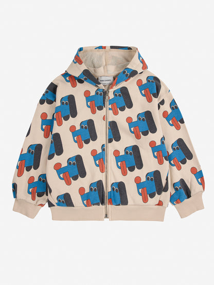Bobo Choses Doggy Mate All Over Zipped Hoodie - Off White