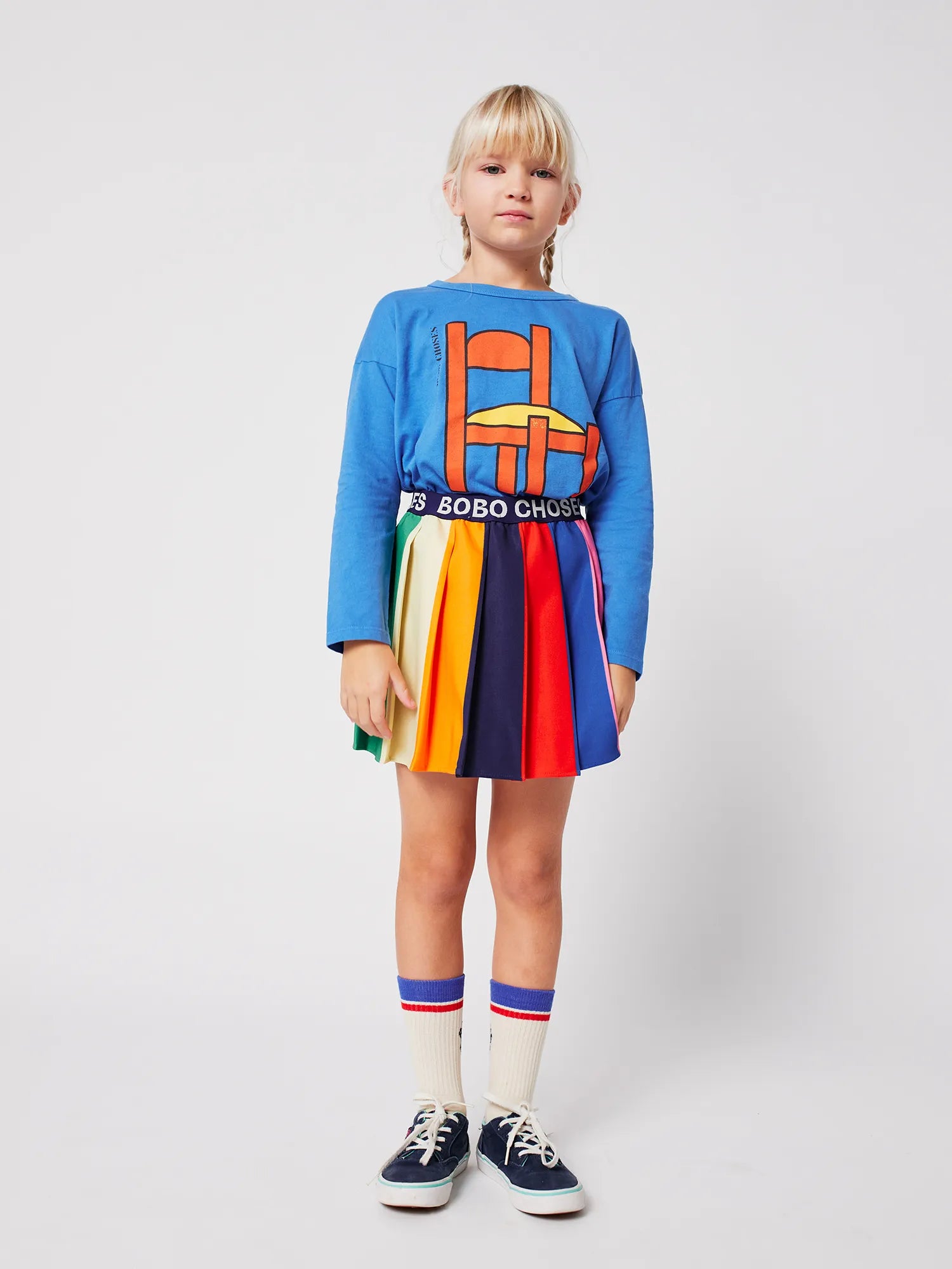Bobo Choses Bobo Choses Block Pleated Skirt - Multicolor