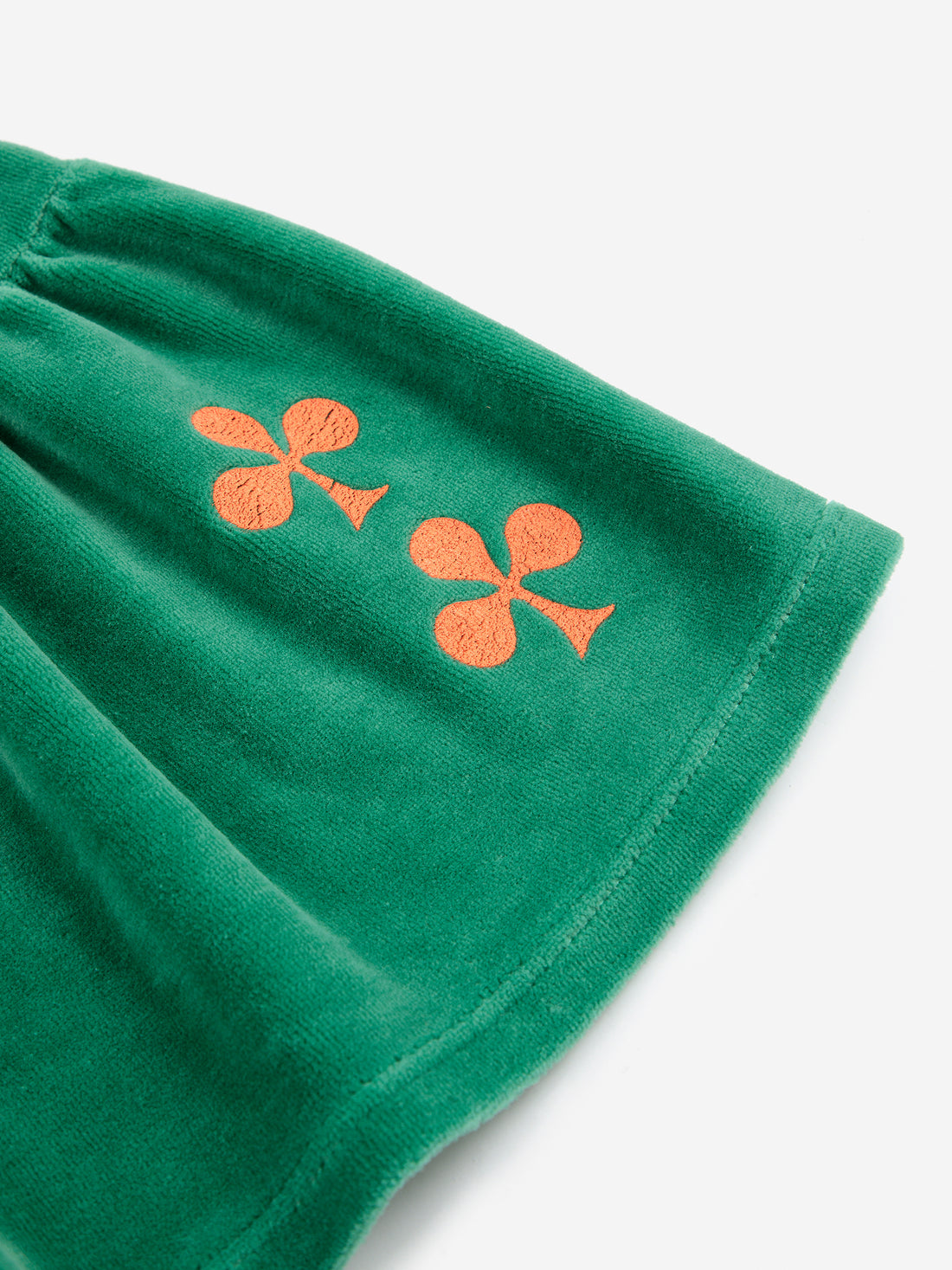 Bobo Choses Clover Velvet Skirt - Green