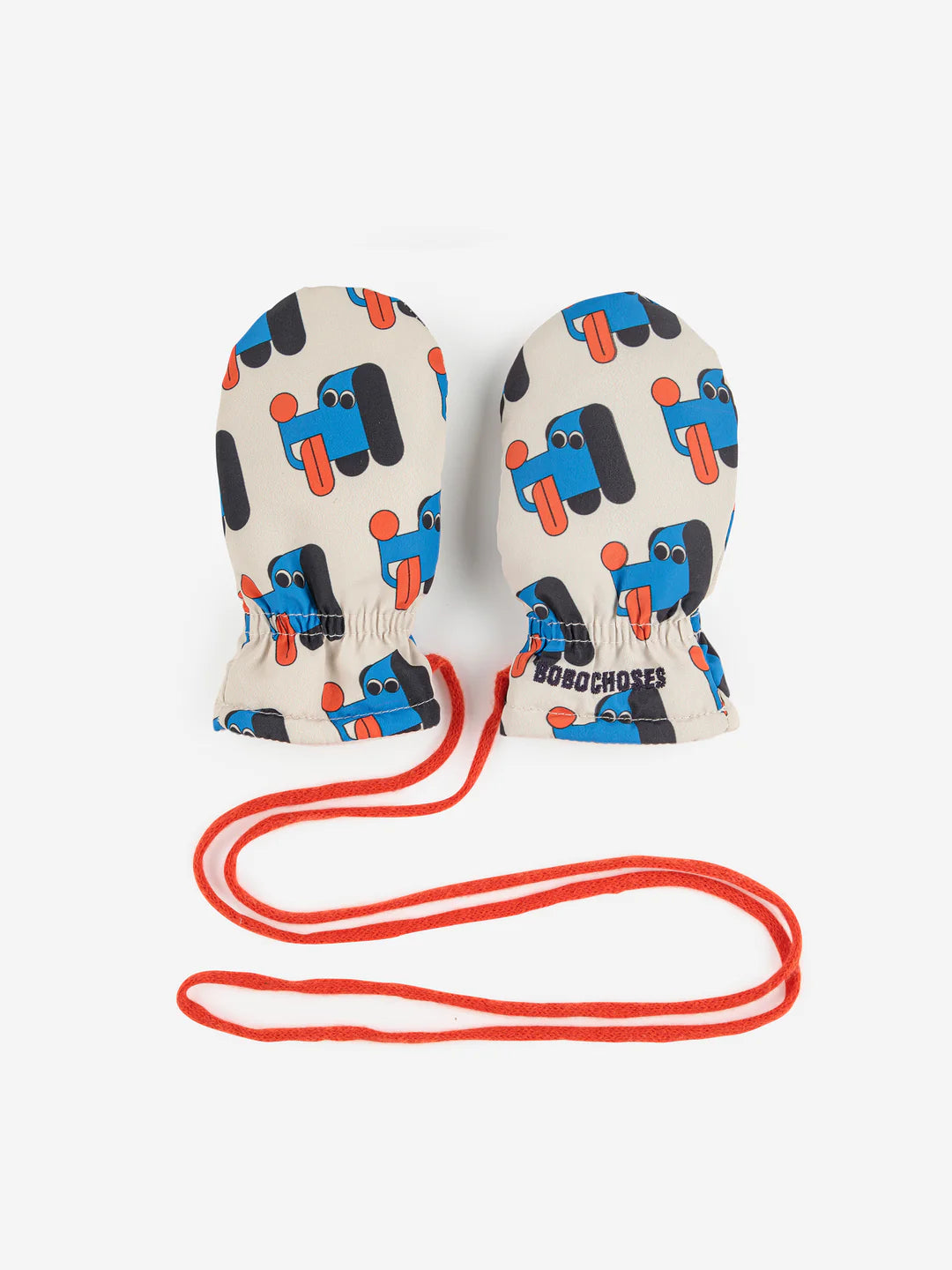 Bobo Choses Doggy Mate Padded Mittens - Blue