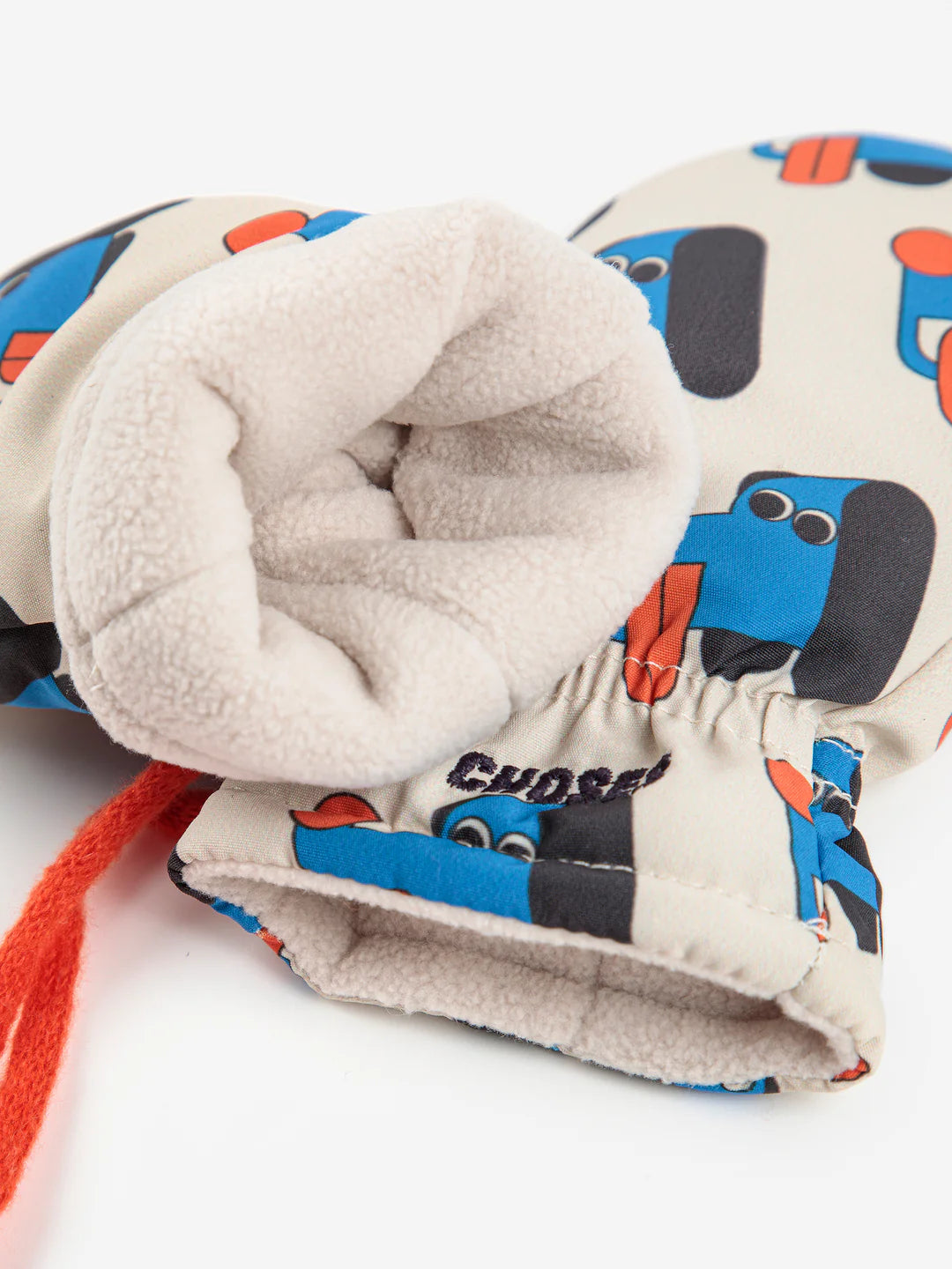 Bobo Choses Doggy Mate Padded Mittens - Blue