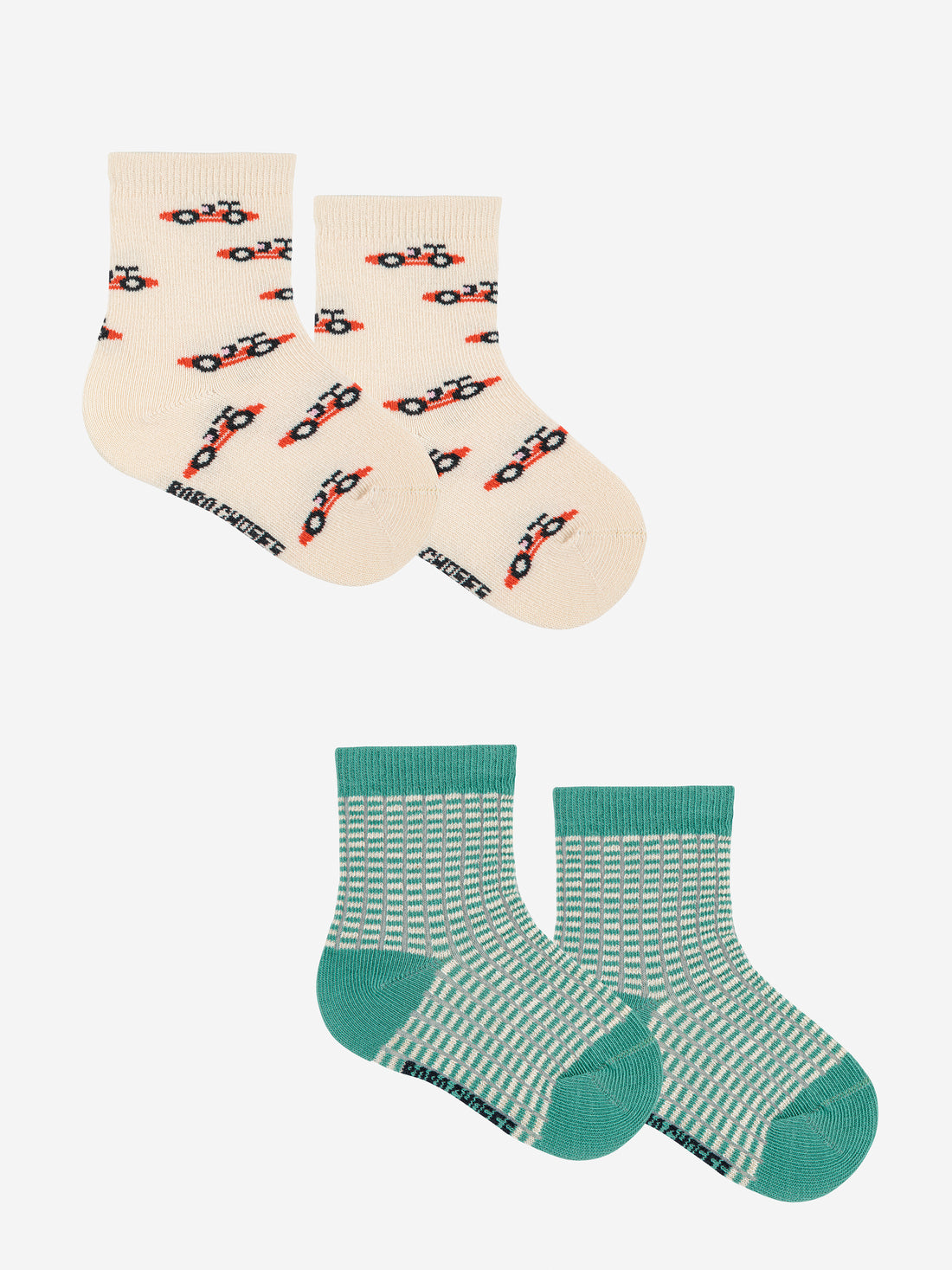 Bobo Choses Race Car All Over Short Socks Pack - Multicolor
