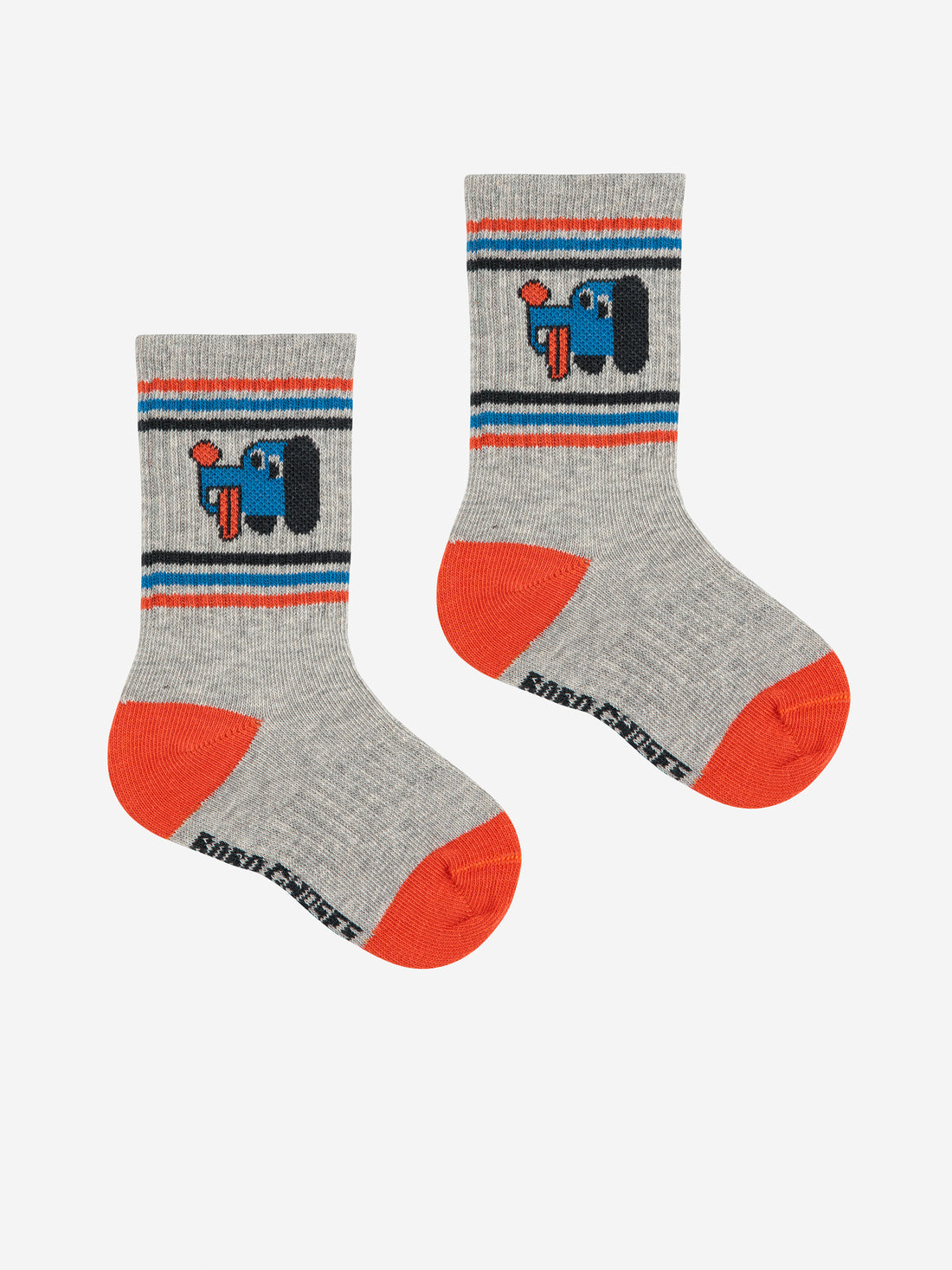 Bobo Choses Baby Doggy Mate Short Socks - Light Heather Grey
