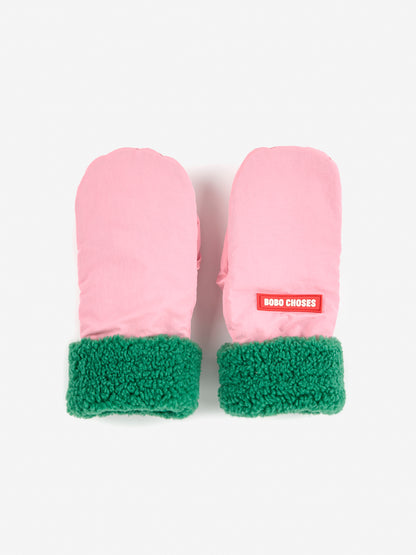Bobo Choses Bobo Choses Bicolor Mittens - Pink