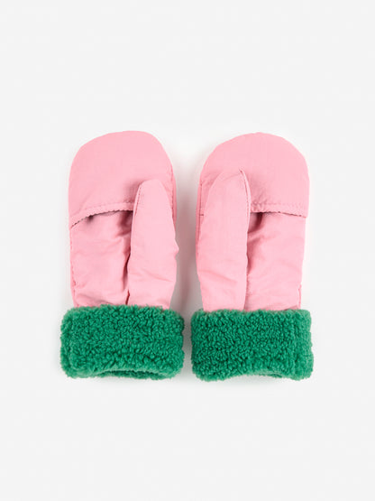 Bobo Choses Bobo Choses Bicolor Mittens - Pink