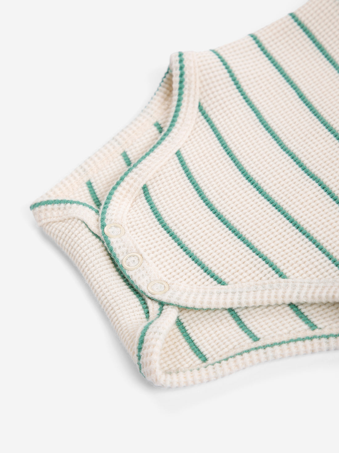 Bobo Choses Mush Monster Stripe Body - Off White / Green