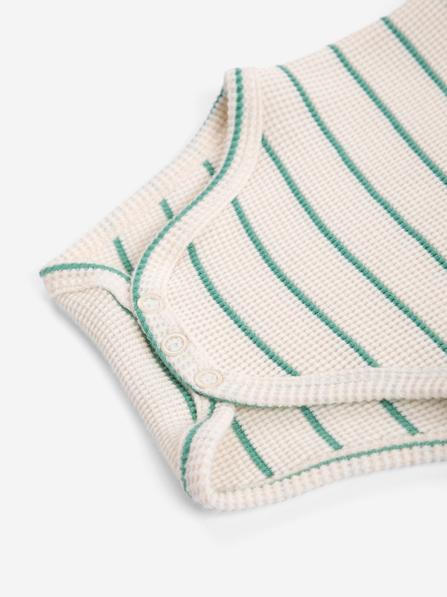 Bobo Choses Mush Monster Stripe Body - Off White / Green