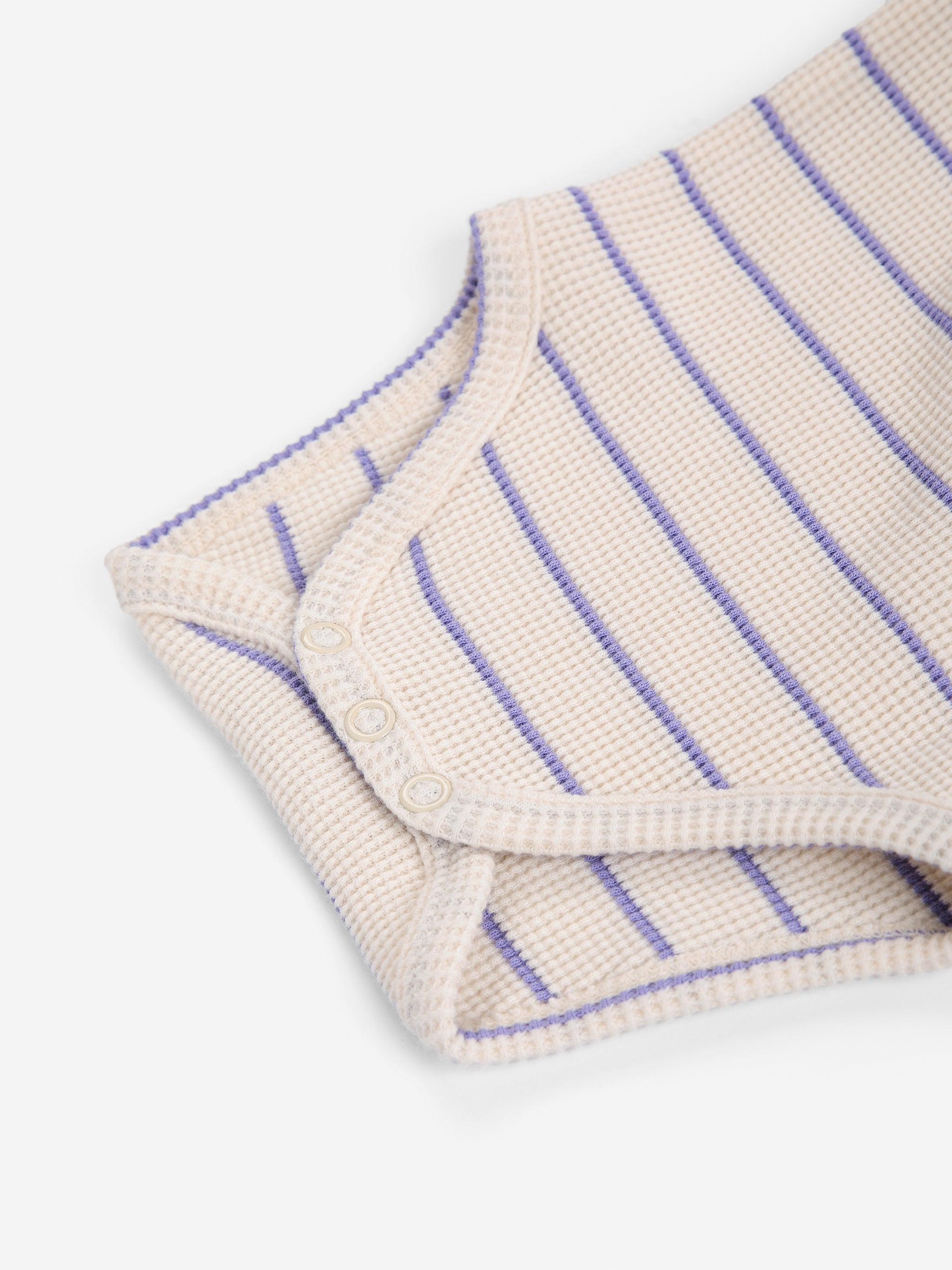Bobo Choses Mush Monster Stripe Body - Off White / Purple
