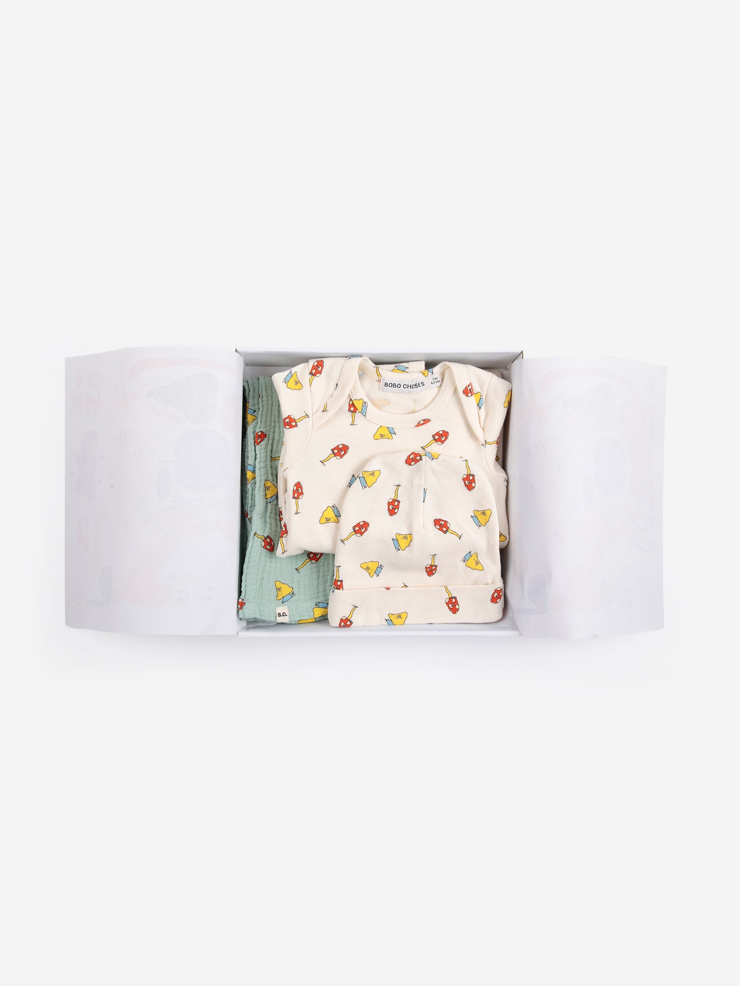 Bobo Choses Mush Monster All Over Gift Set - Off White