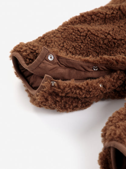 Bobo Choses Bobo Choses Sheepskin Overall - Dark Brown