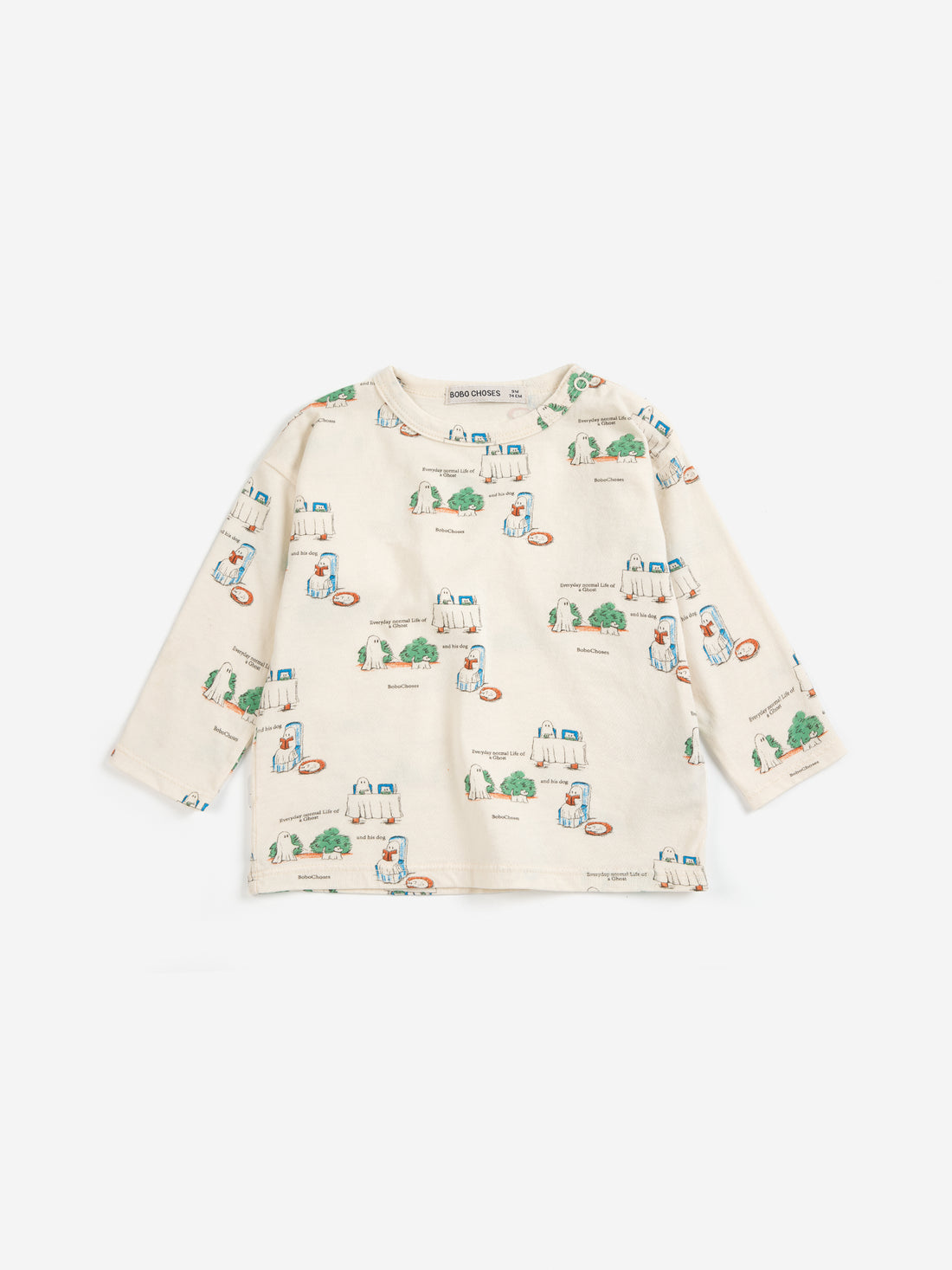 Bobo Choses Everyday Ghosts All Over T-Shirt - Off White