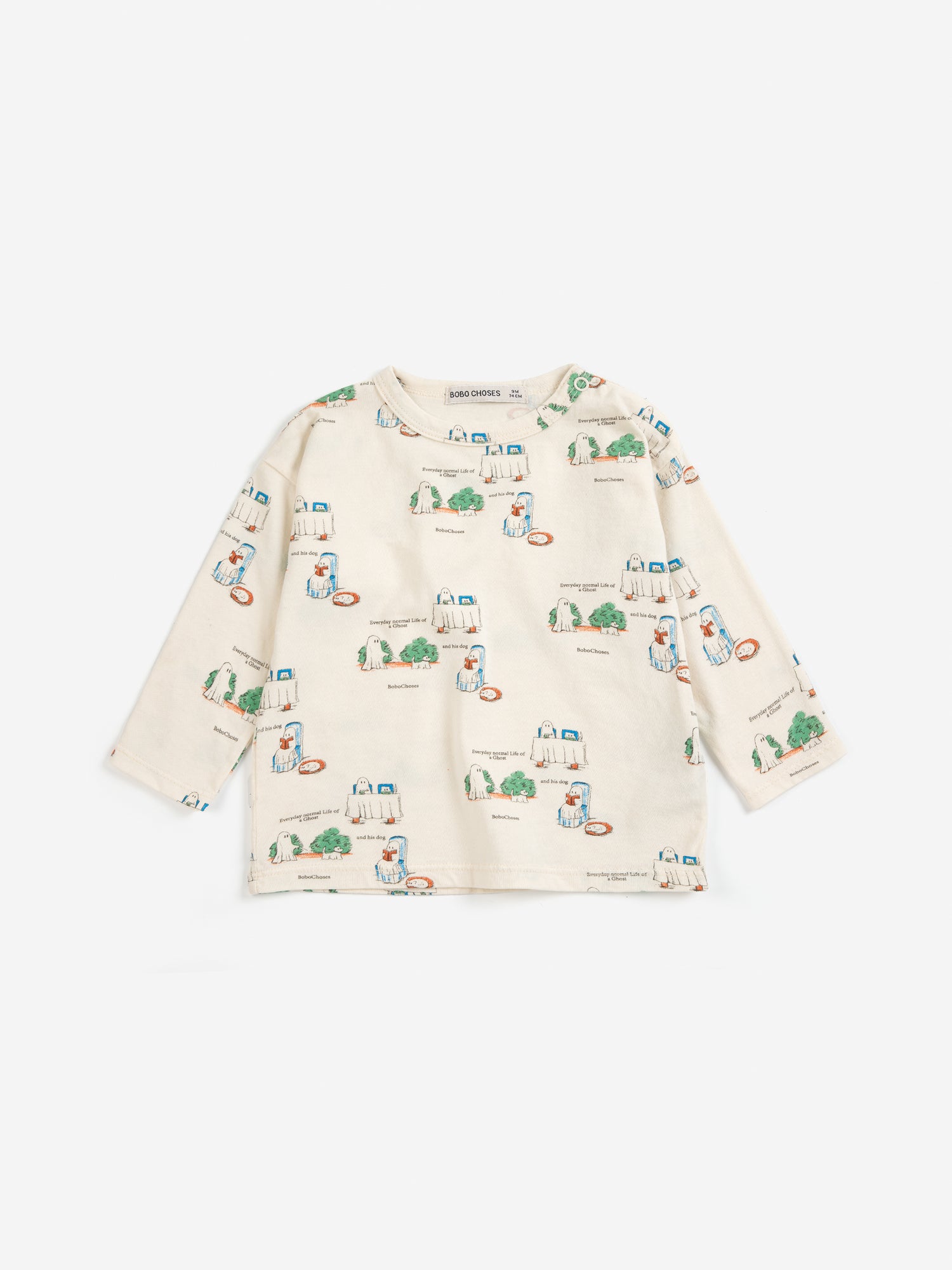 Bobo Choses Everyday Ghosts All Over T-Shirt - Off White