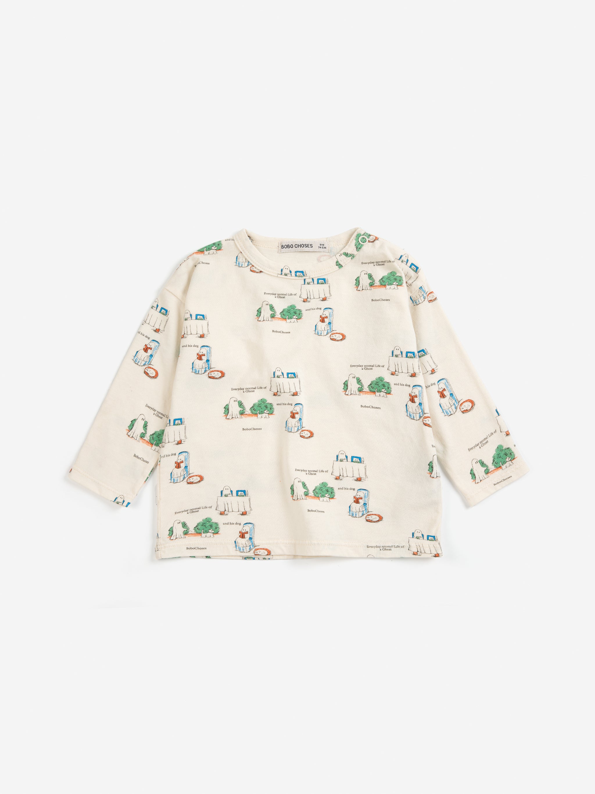Bobo Choses Everyday Ghosts All Over T-Shirt - Off White