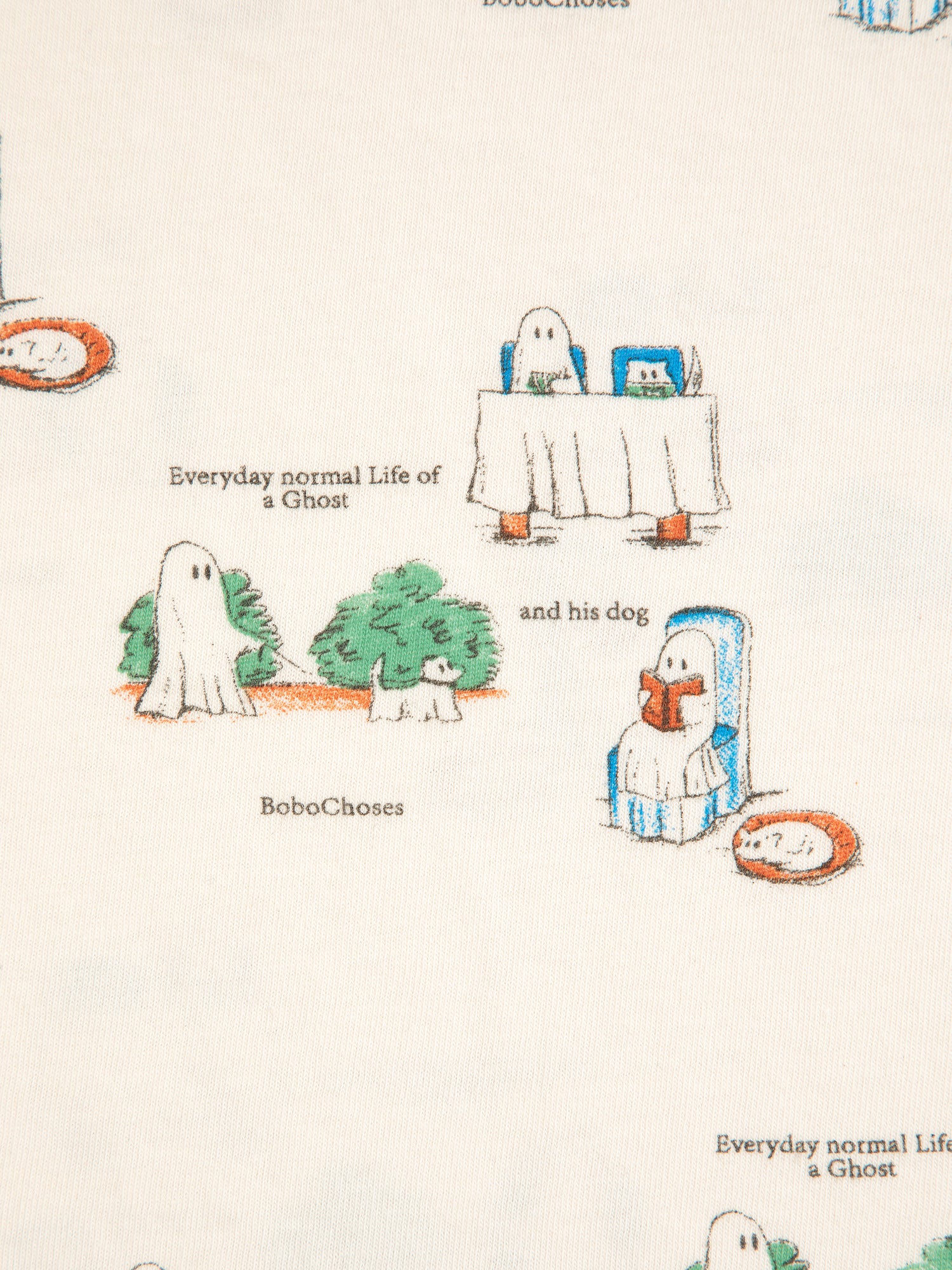 Bobo Choses Everyday Ghosts All Over T-Shirt - Off White