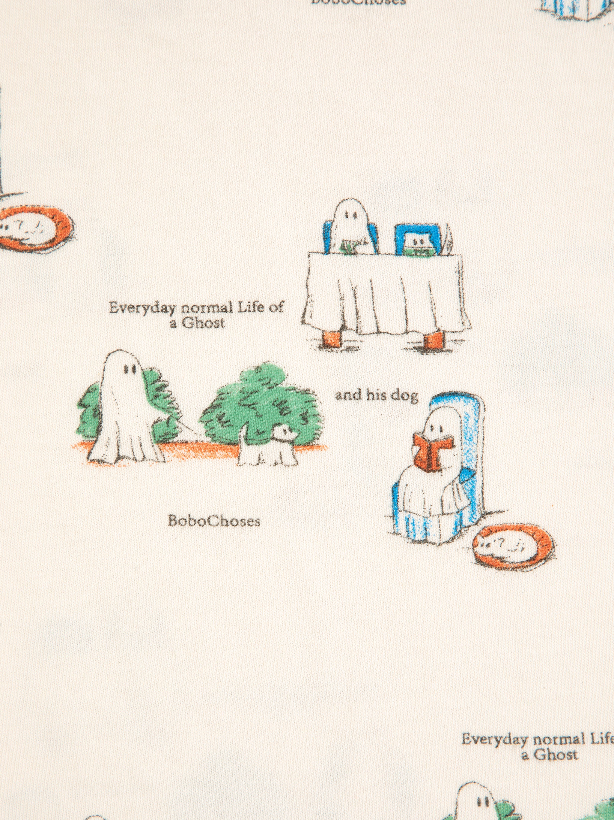Bobo Choses Everyday Ghosts All Over T-Shirt - Off White