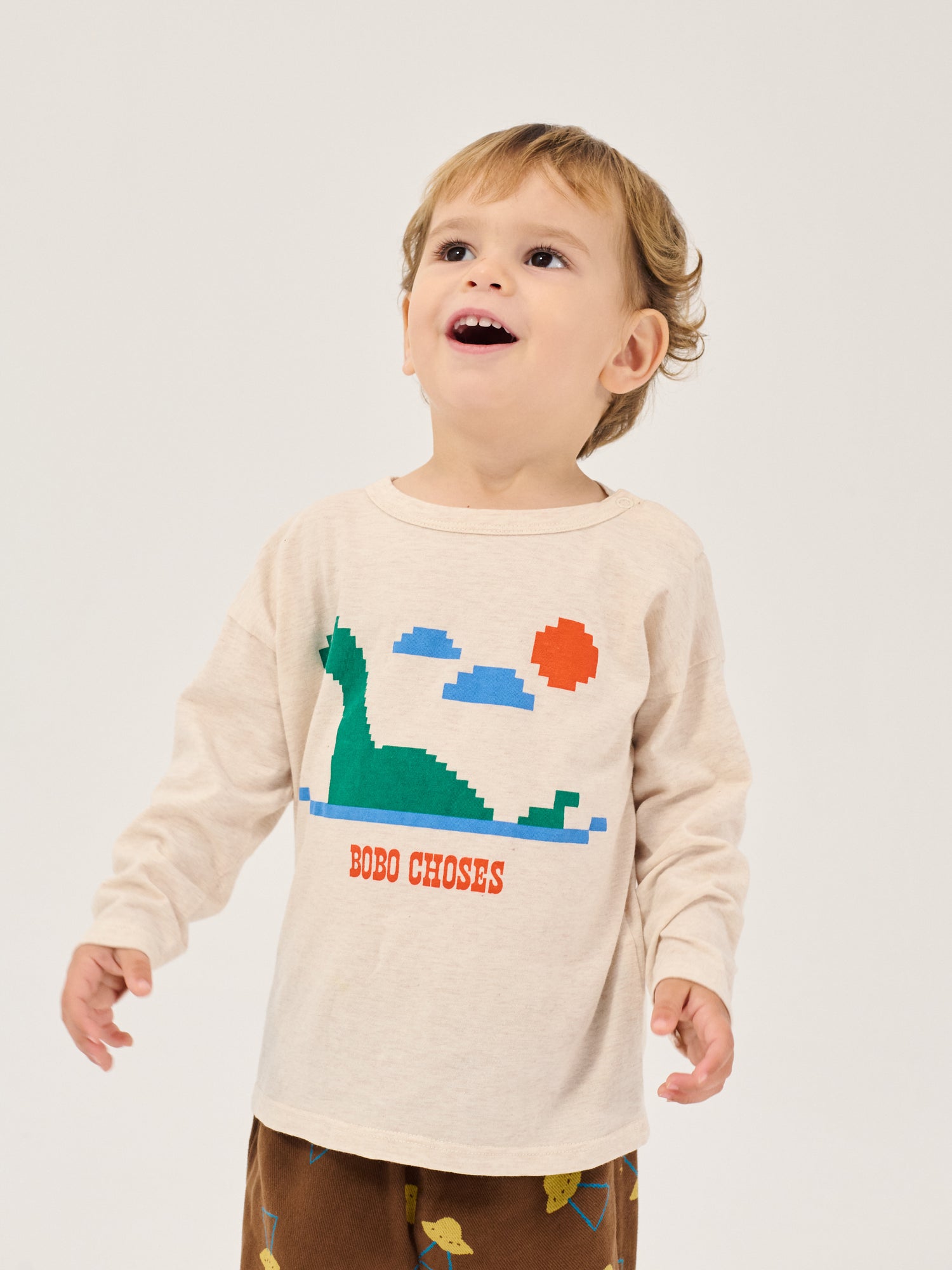 Bobo Choses Lake Monster T-Shirt - Off White