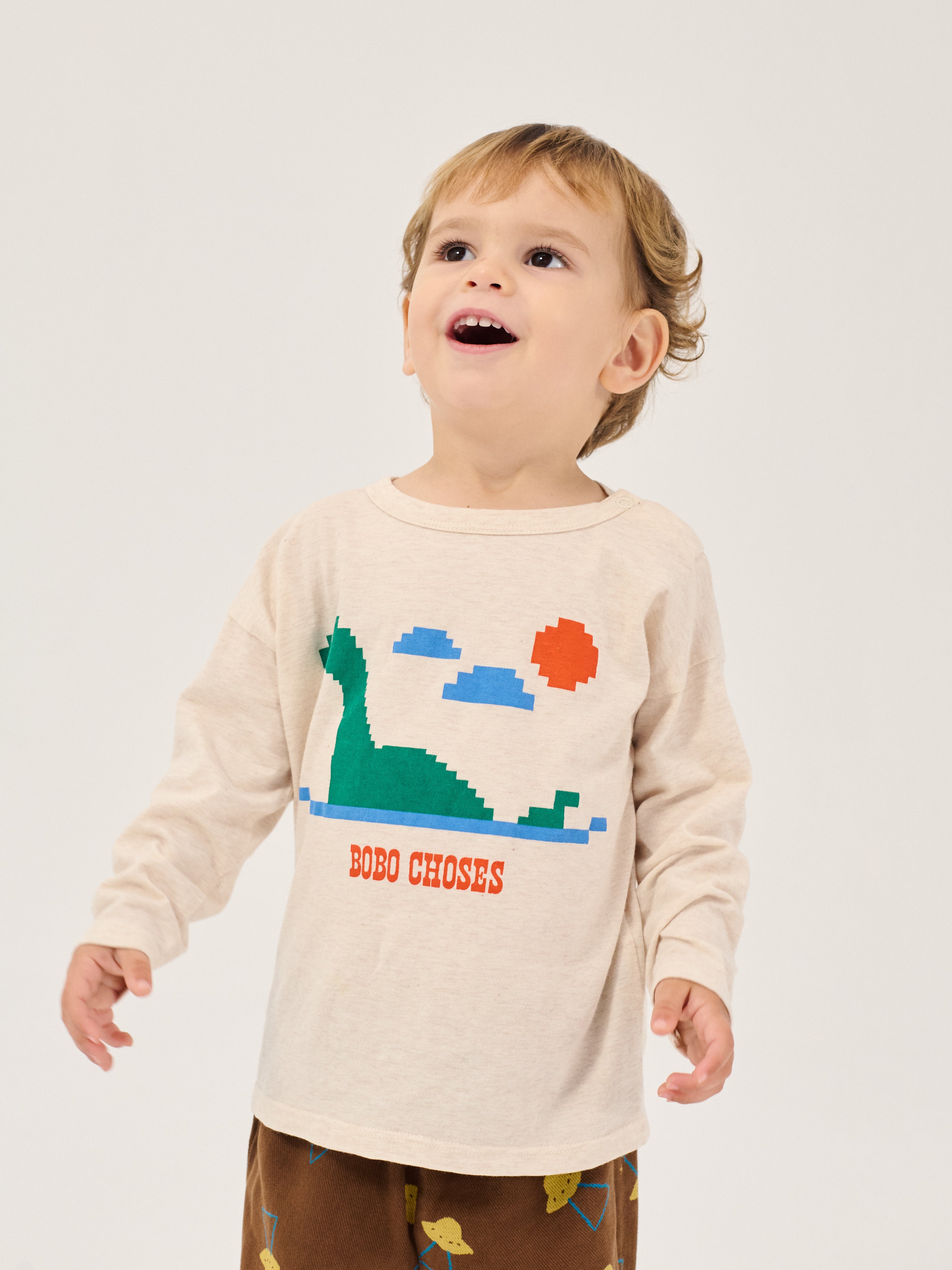 Bobo Choses Lake Monster T-Shirt - Off White