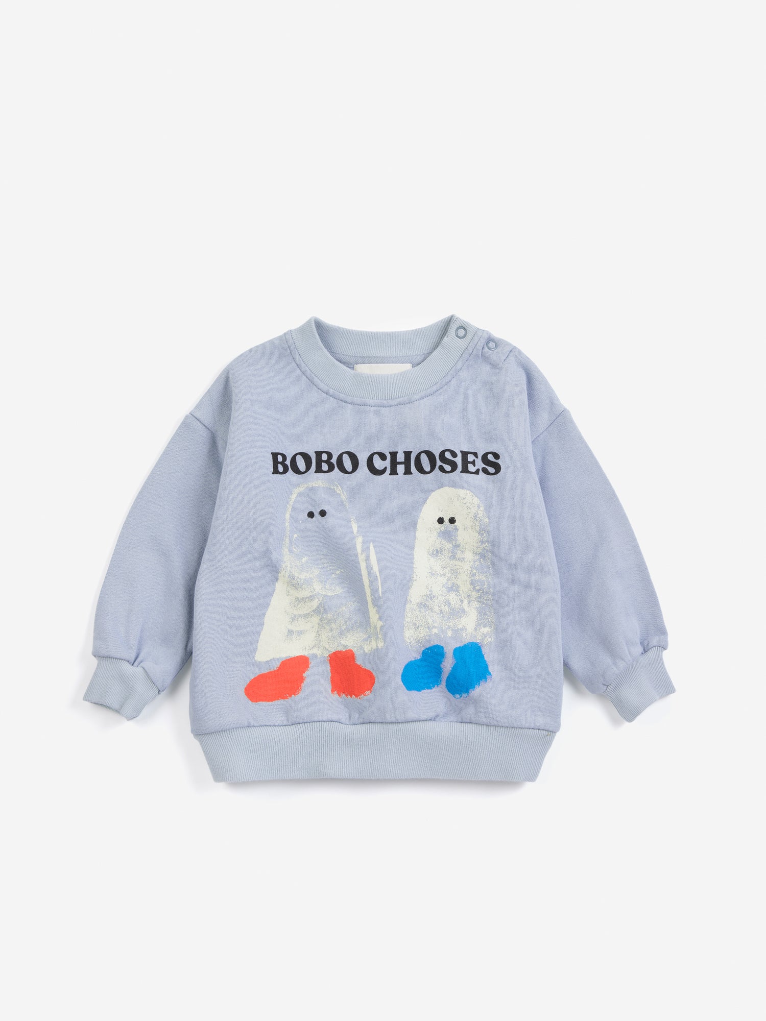 Bobo Choses Booty Ghosts Baby Sweatshirt - Light Blue