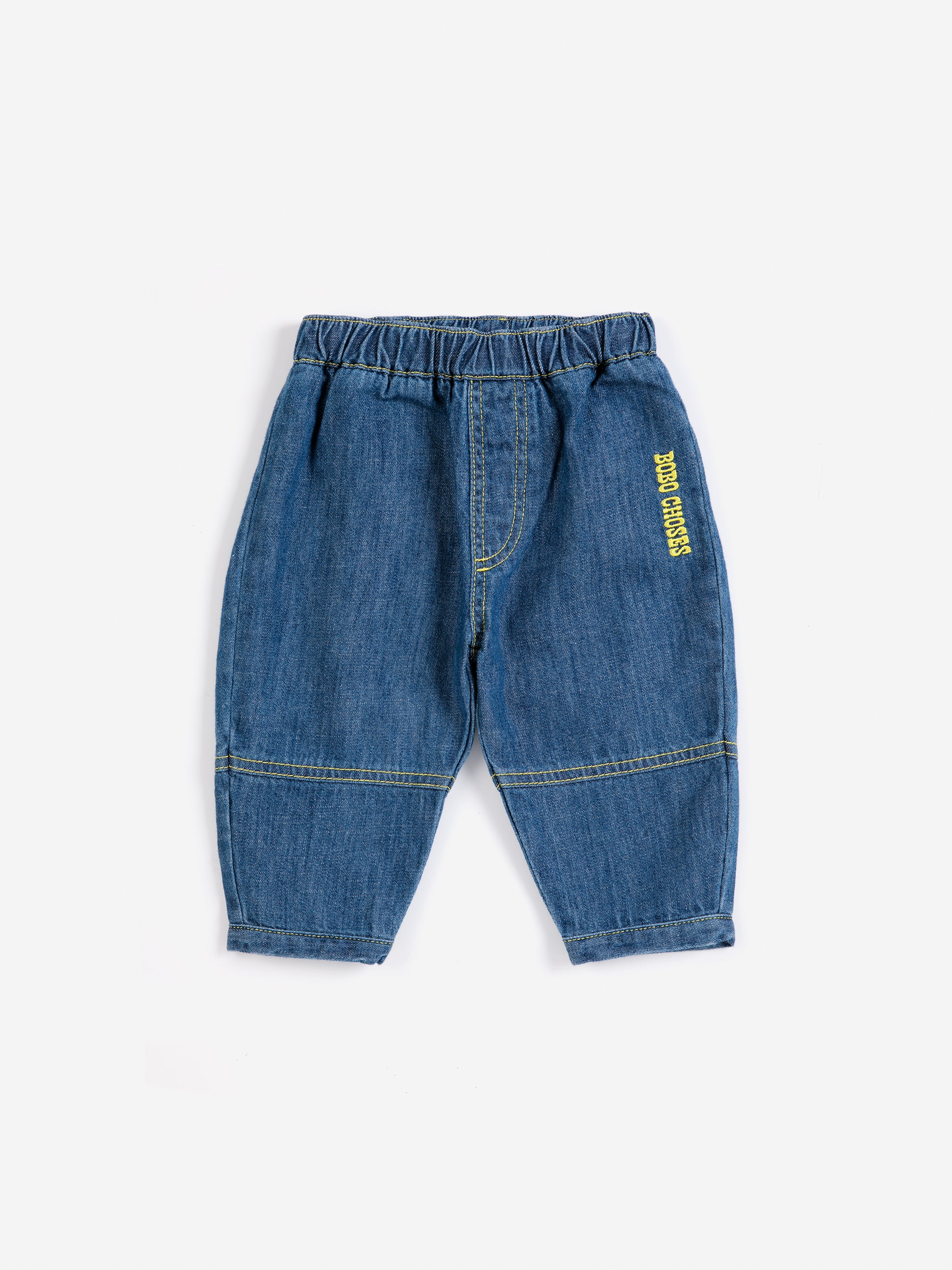 Bobo Choses Taxi Saurus Tag Denim Pants - Midnight Blue