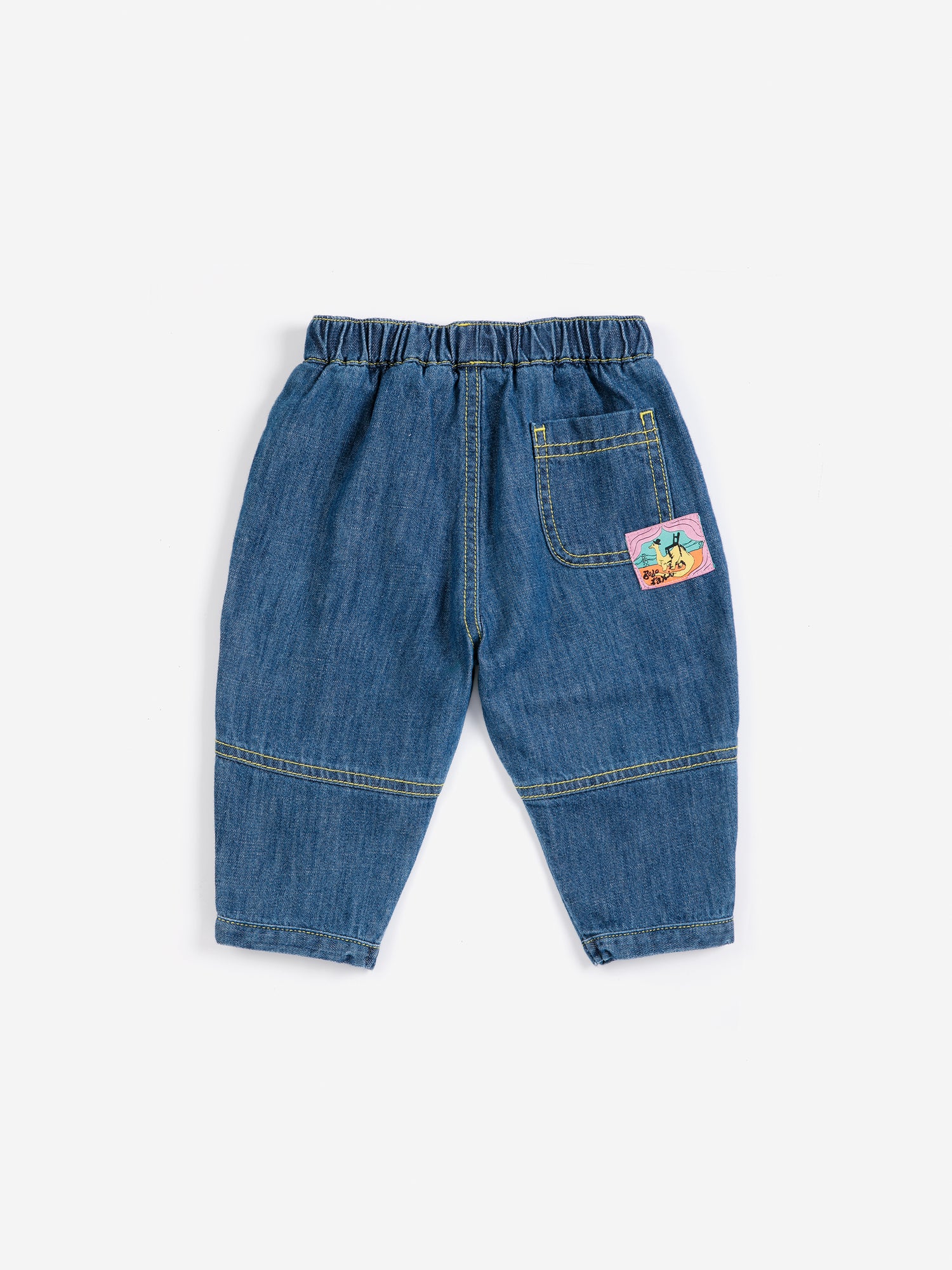 Bobo Choses Taxi Saurus Tag Denim Pants - Midnight Blue