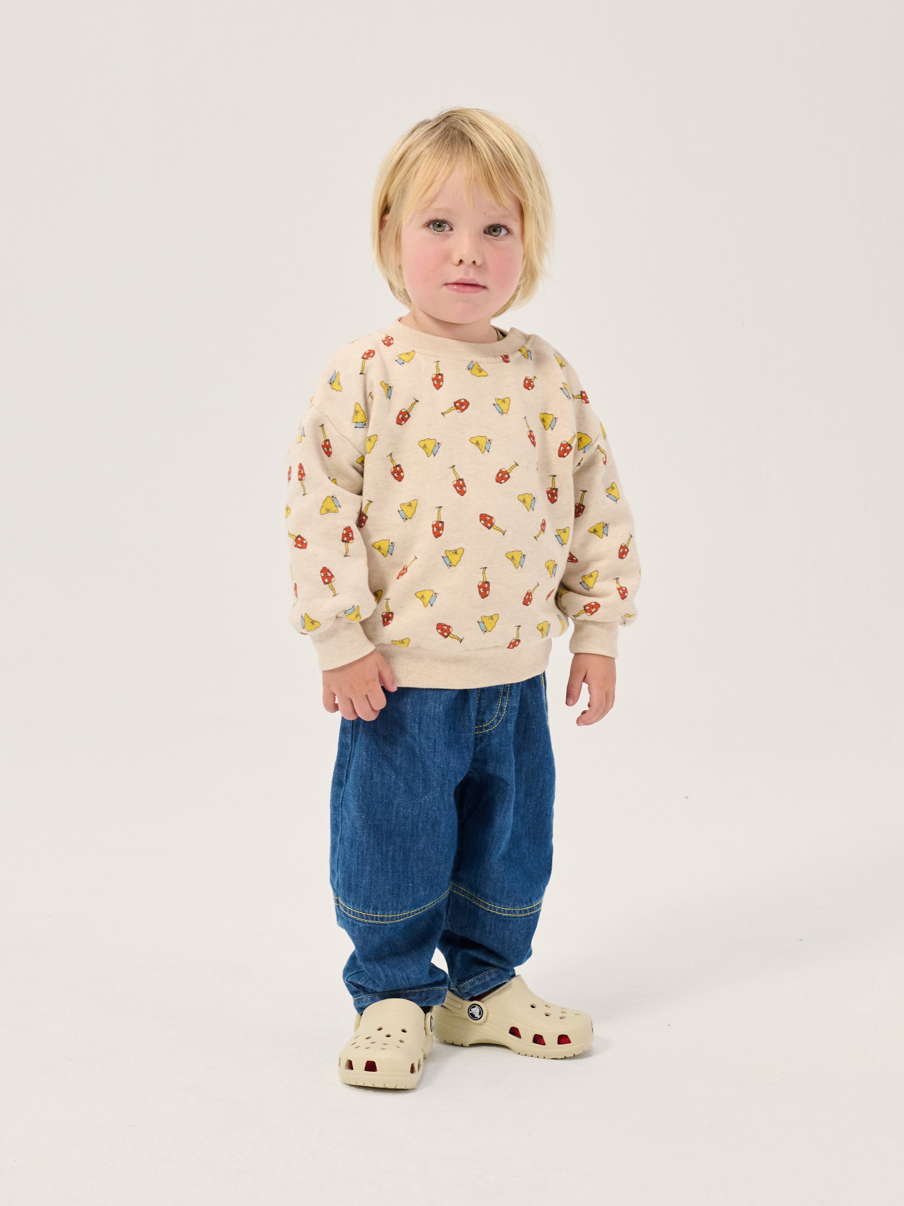 Bobo Choses Mush Monster Duo All Over Sweatshirt - Off White