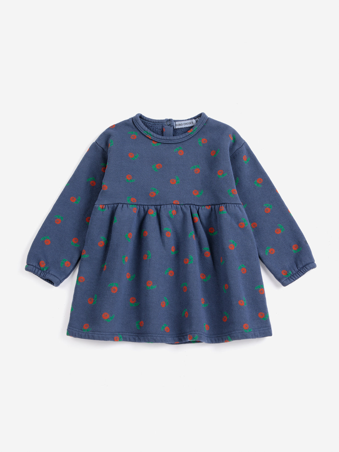 Bobo Choses Stamp Bloom All Over Fleece Dress - Navy Blue