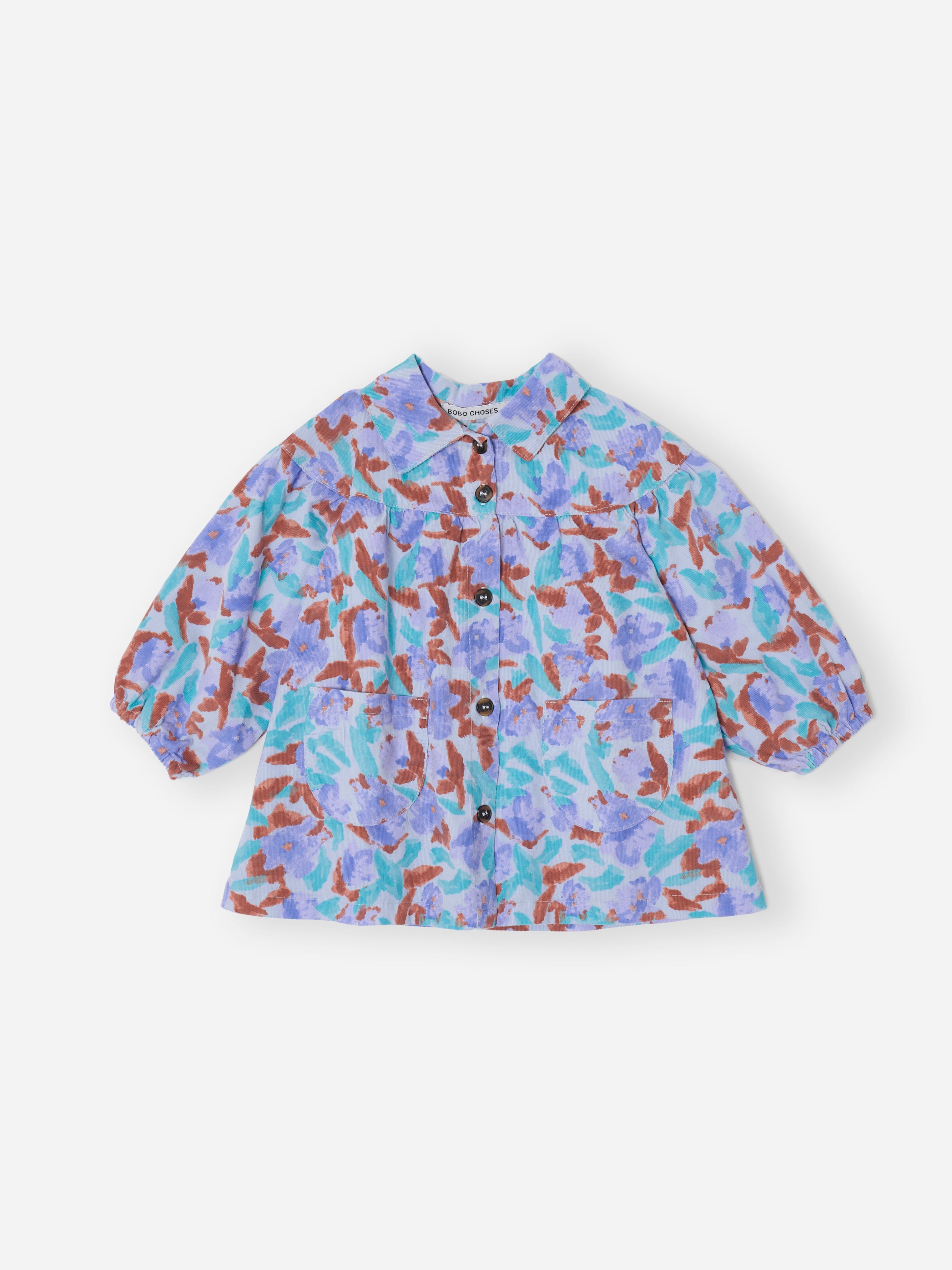 Bobo Choses Watercolor All Over Woven Dress - Off White