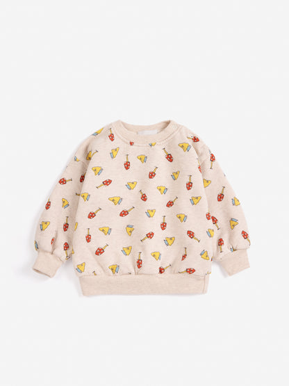 Bobo Choses Mush Monster Duo All Over Sweatshirt - Off White