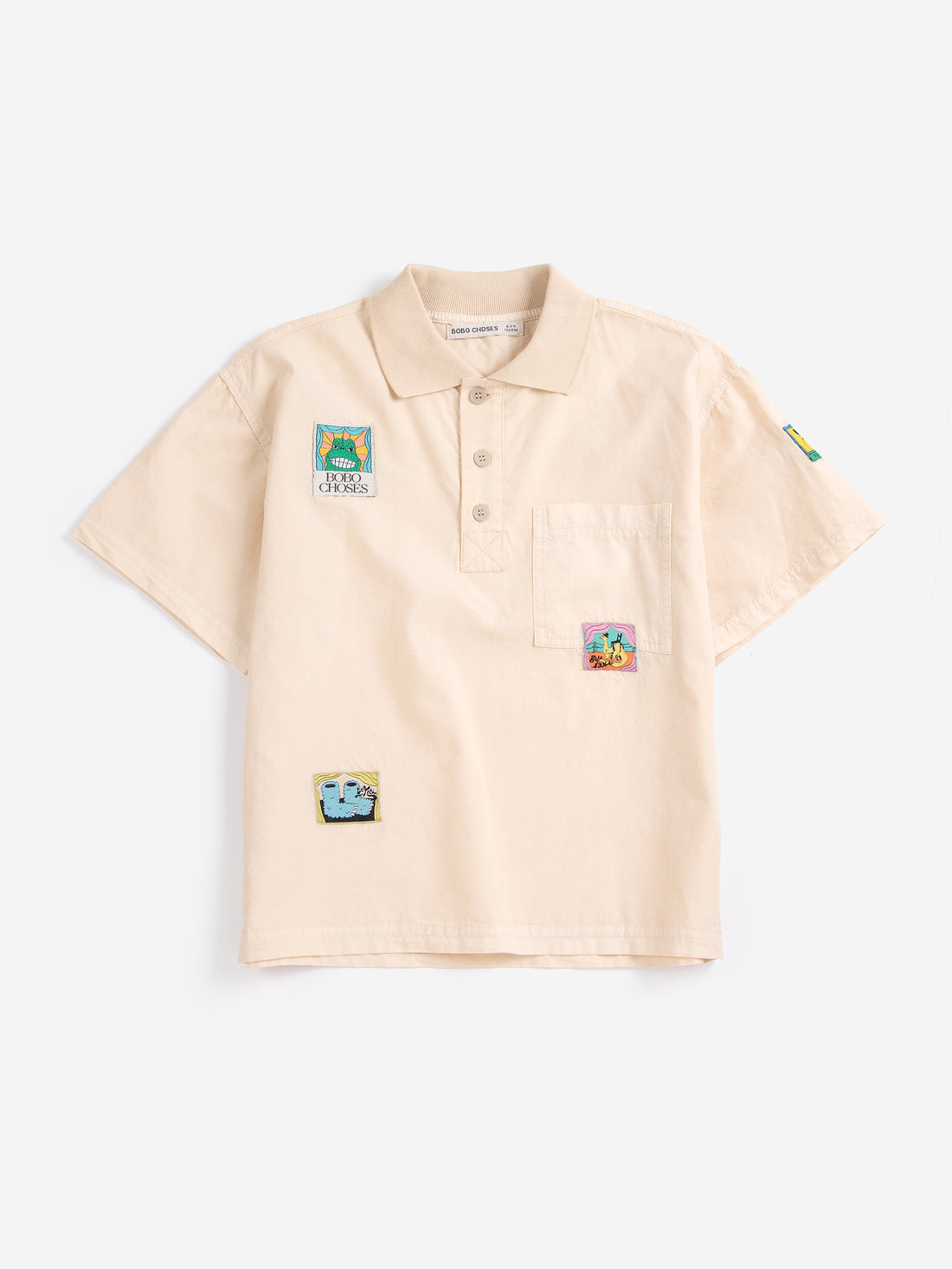 Bobo Choses Bobo Labelled Boxy Shirt - Off White