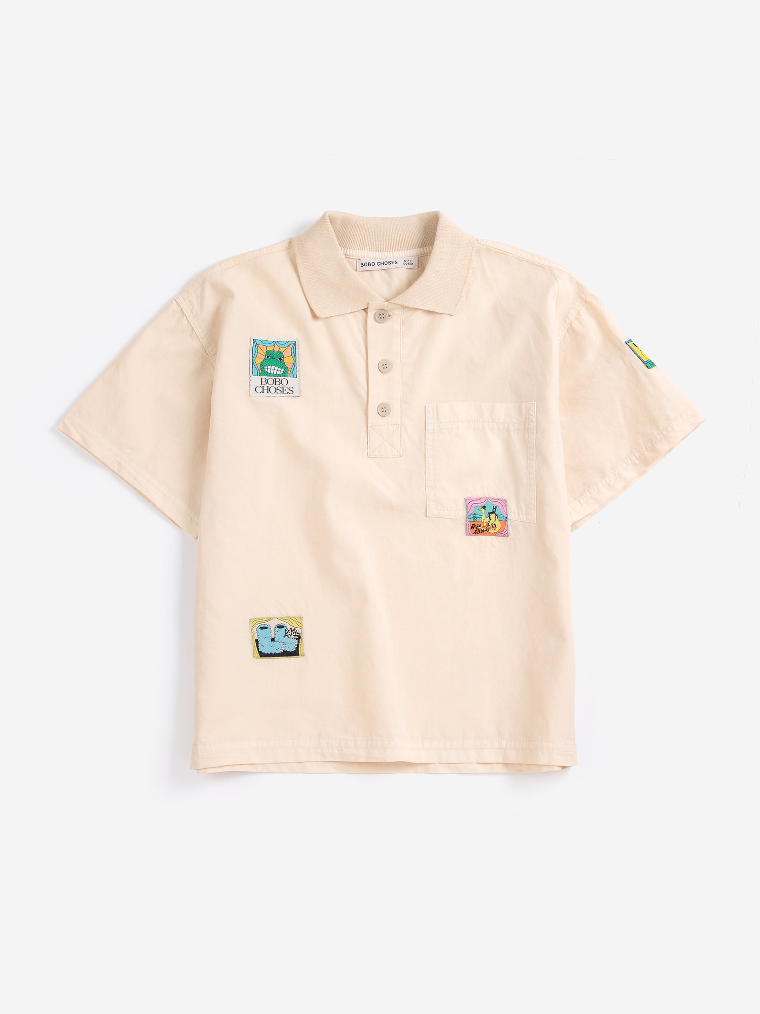 Bobo Choses Bobo Labelled Boxy Shirt - Off White