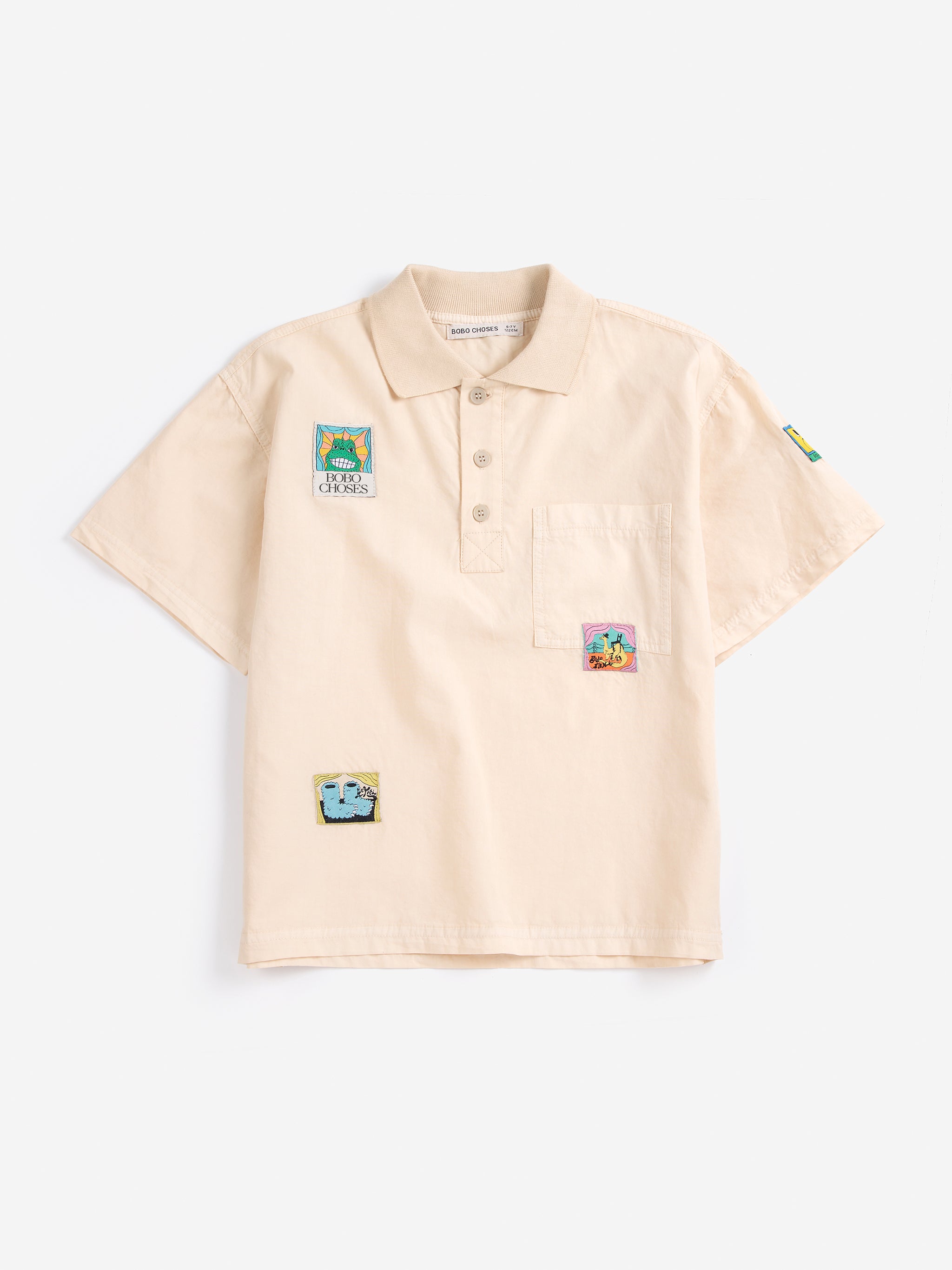 Bobo Choses Bobo Labelled Boxy Shirt - Off White