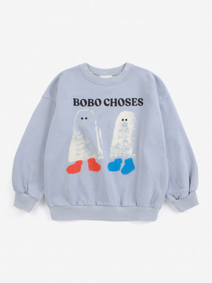 Bobo Choses Booty Ghosts Sweatshirt - Light Blue