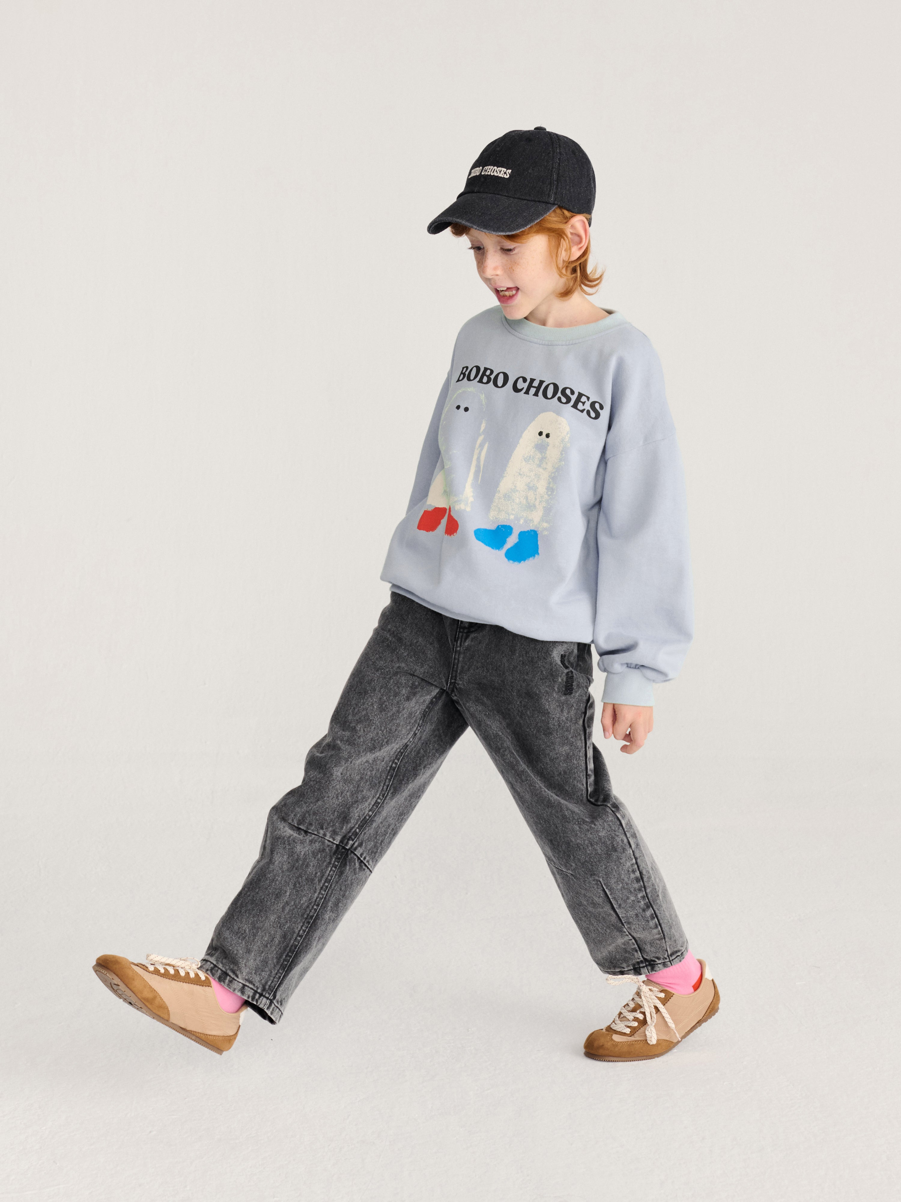 Bobo Choses Booty Ghosts Sweatshirt - Light Blue