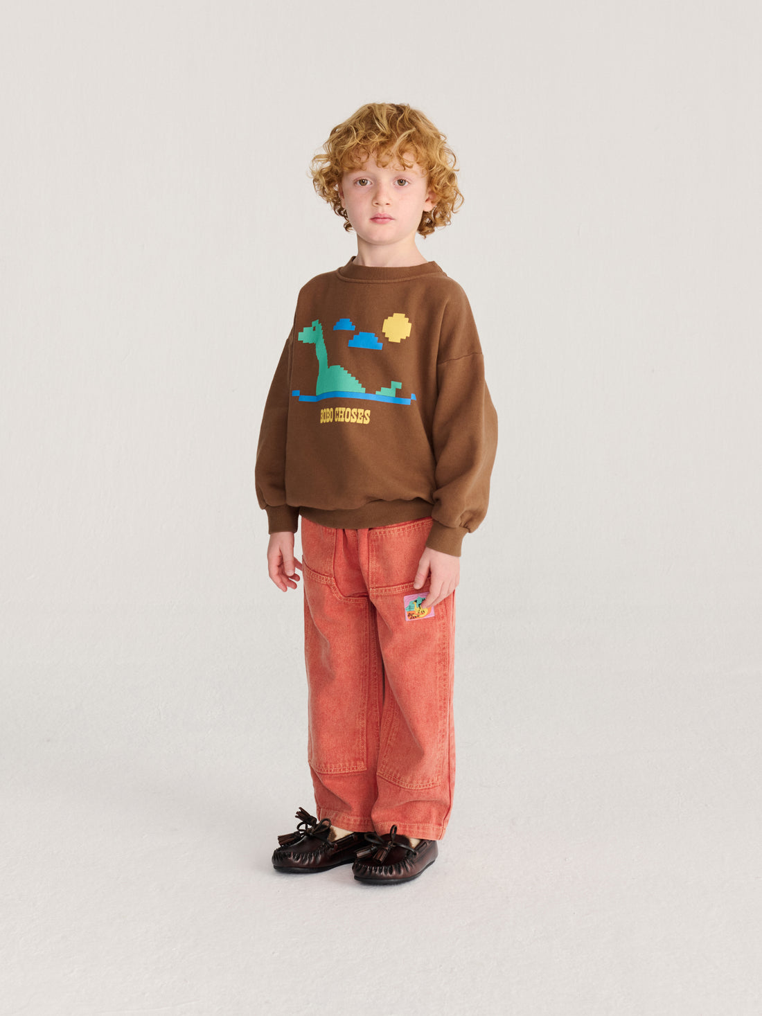 Bobo Choses Lake Monster Sweatshirt - Dark Brown