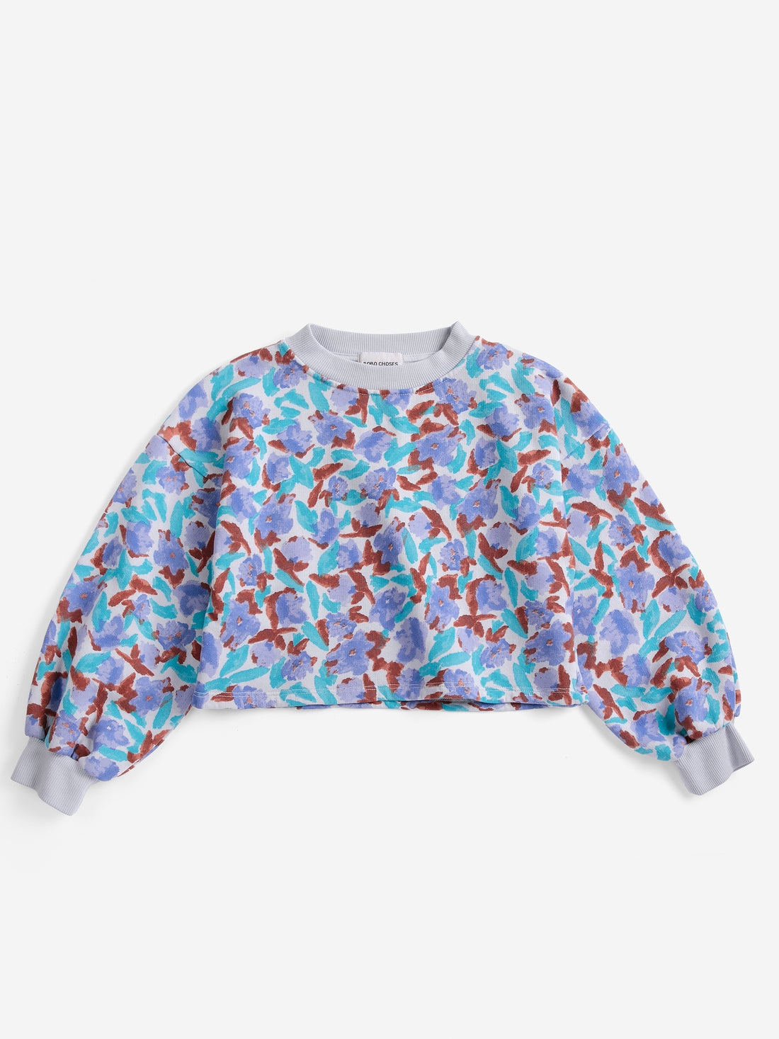 Bobo Choses Watercolor All Over Cropped Sweatshirt - Lavender