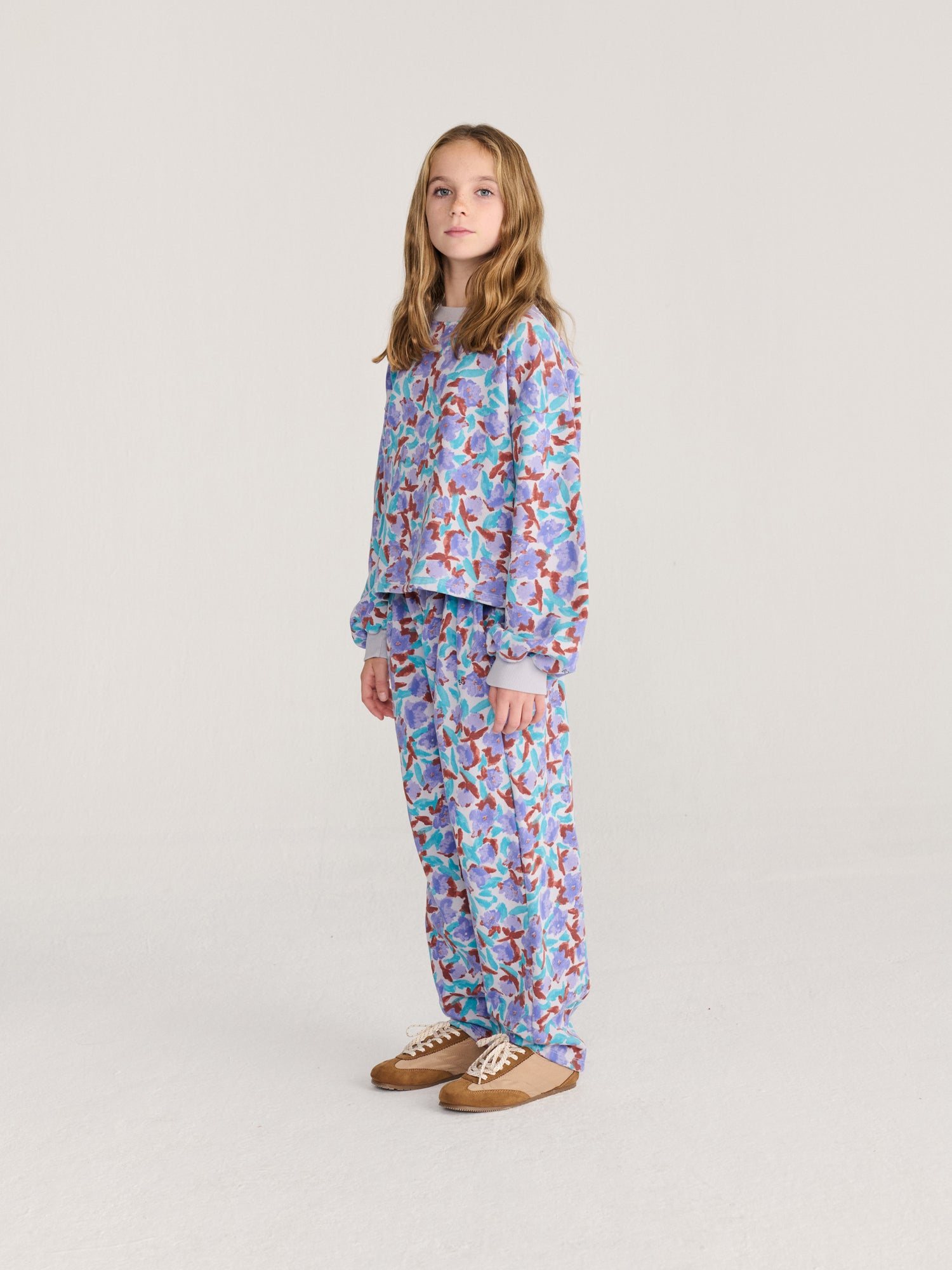 Bobo Choses Watercolor All Over Cropped Sweatshirt - Lavender