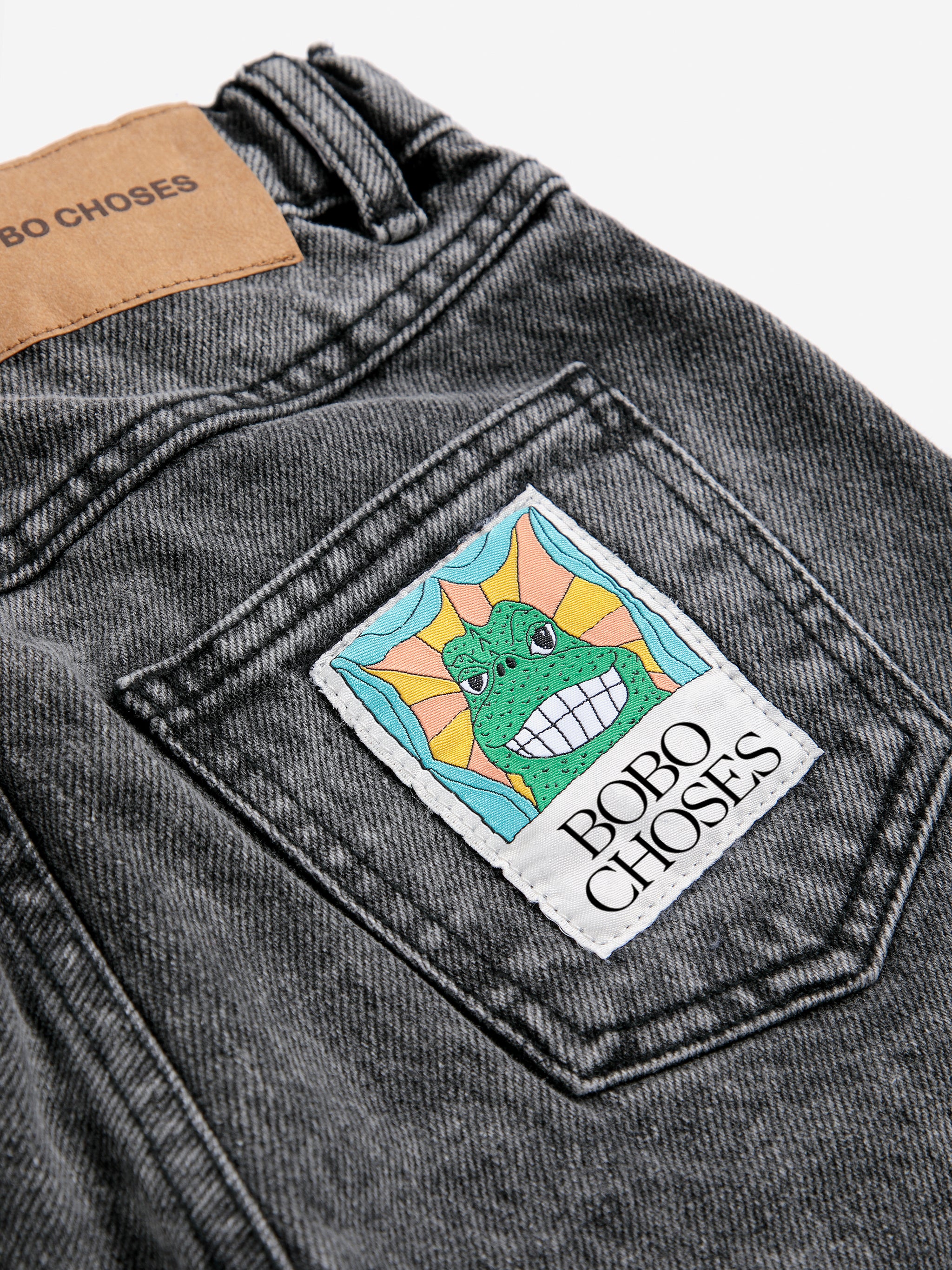 Bobo Choses Beast Tag Denim Pants - Black