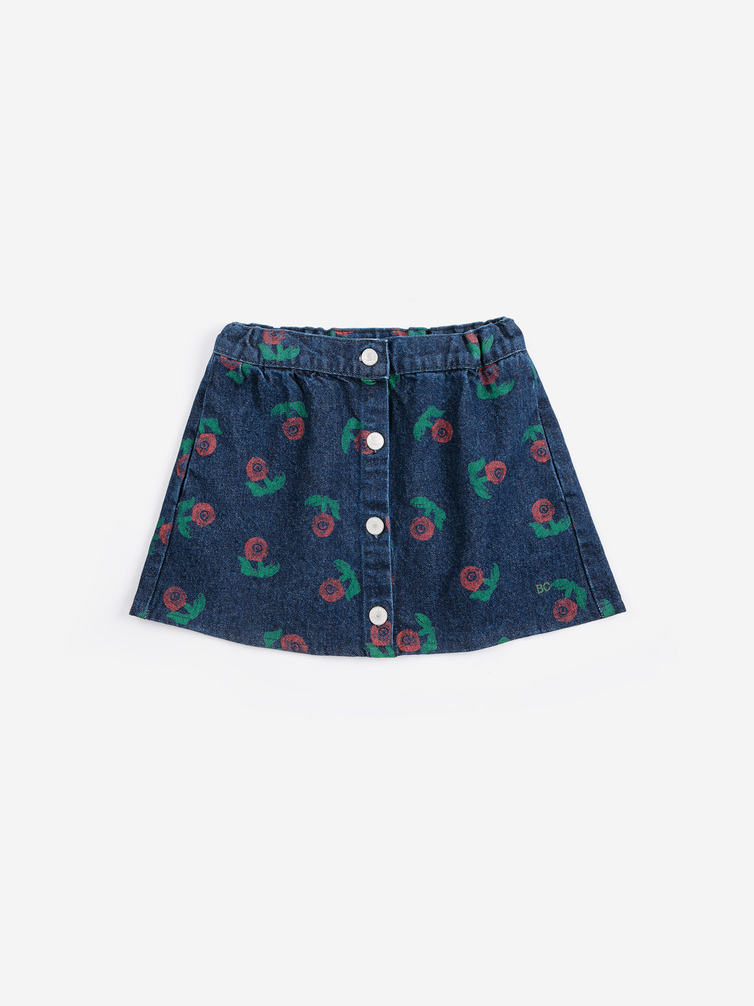 Bobo Choses Stamp Bloom All Over Denim Skirt - Navy Blue