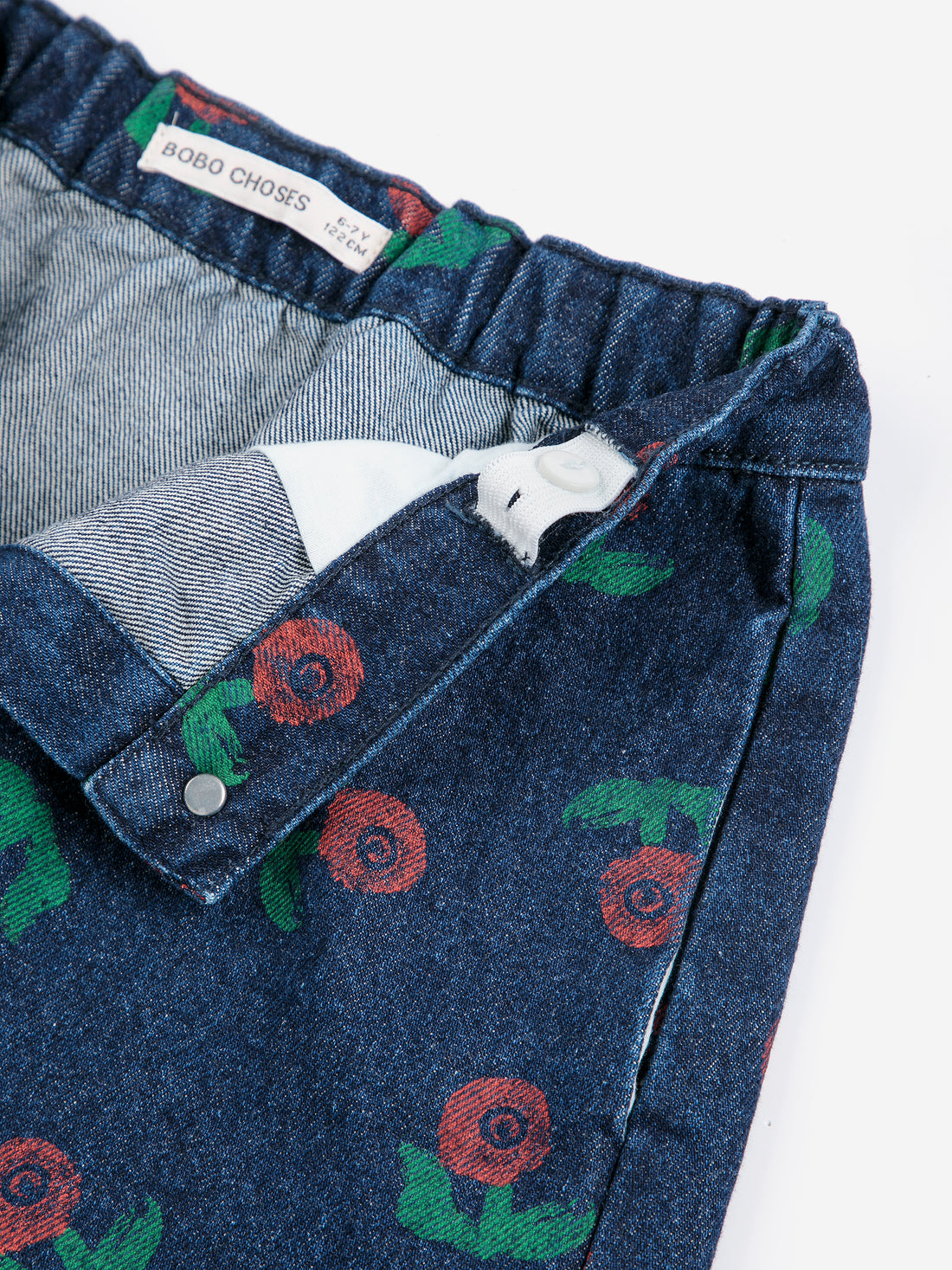 Bobo Choses Stamp Bloom All Over Denim Skirt - Navy Blue