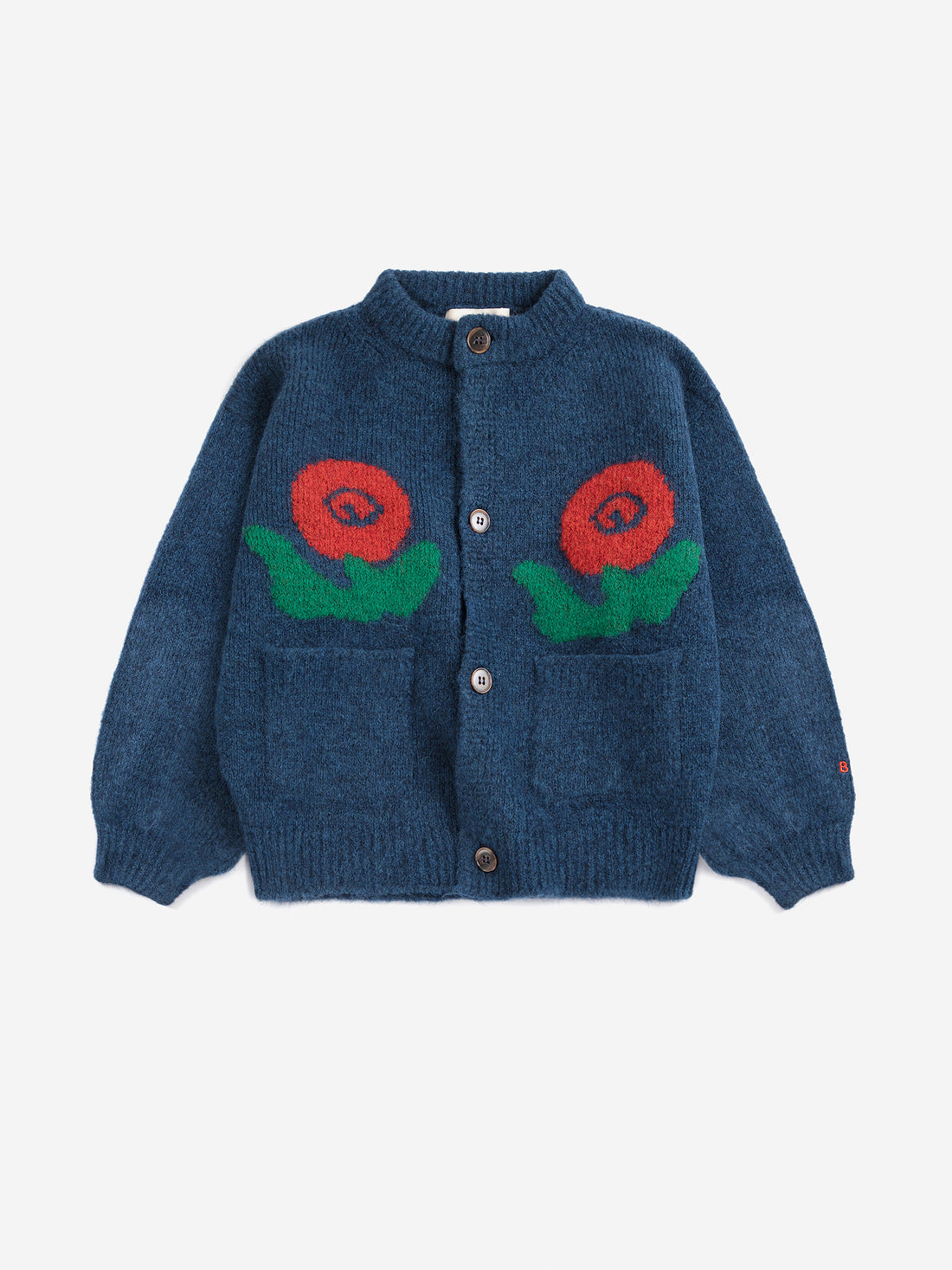 Bobo Choses Stamp Bloom Cardigan - Midnight Blue