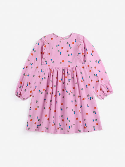 Bobo Choses Blossom All Over Woven Dress - Pink