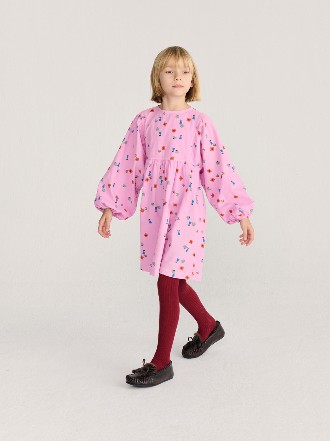 Bobo Choses Blossom All Over Woven Dress - Pink
