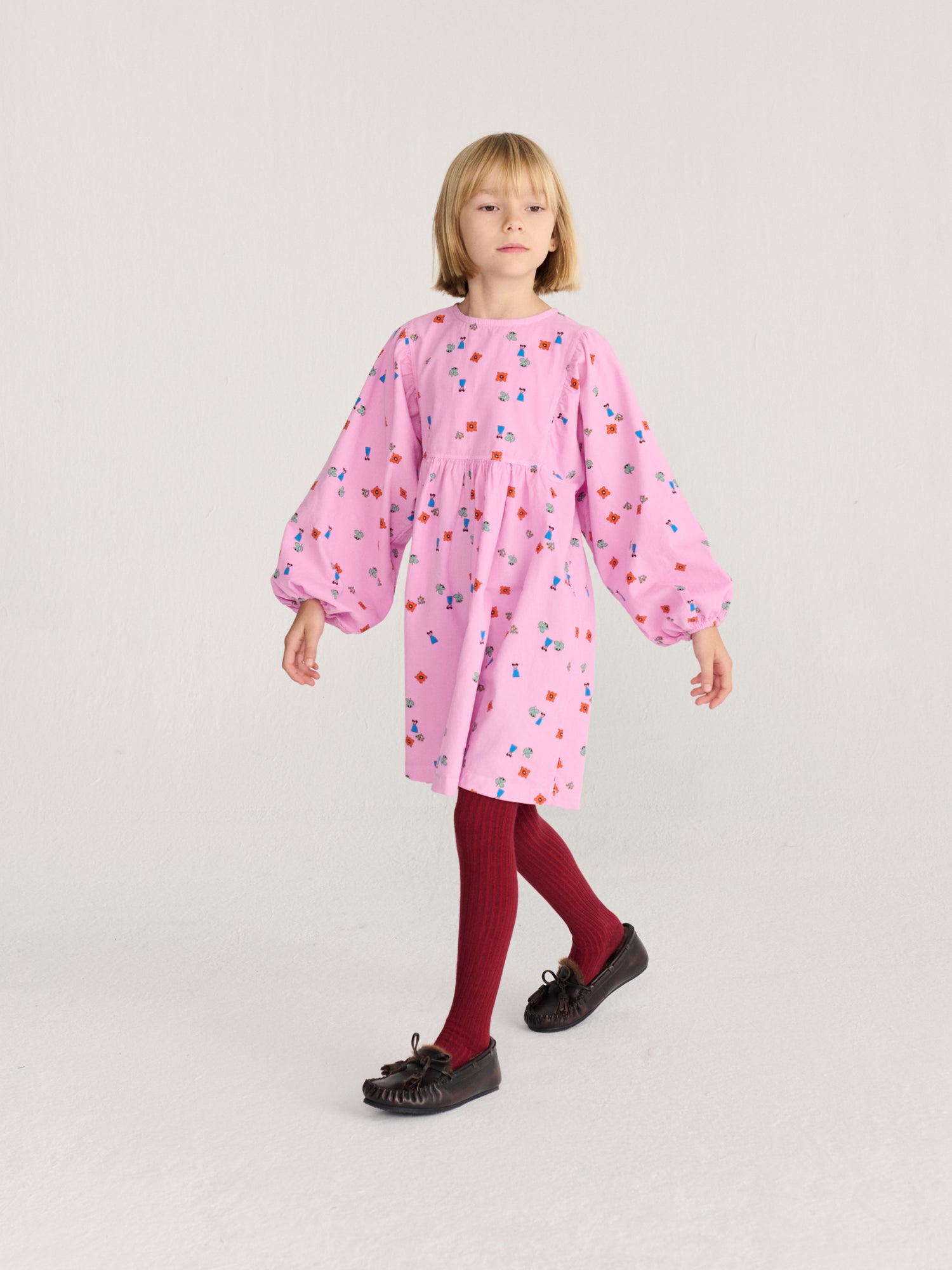 Bobo Choses Blossom All Over Woven Dress - Pink
