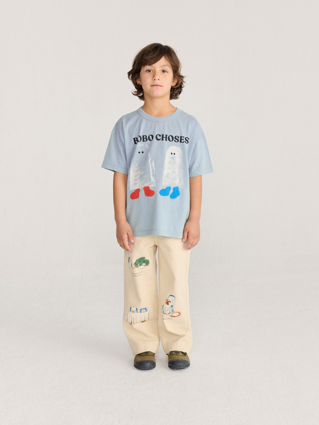 Bobo Choses Booty Ghosts T-Shirt - Light Blue