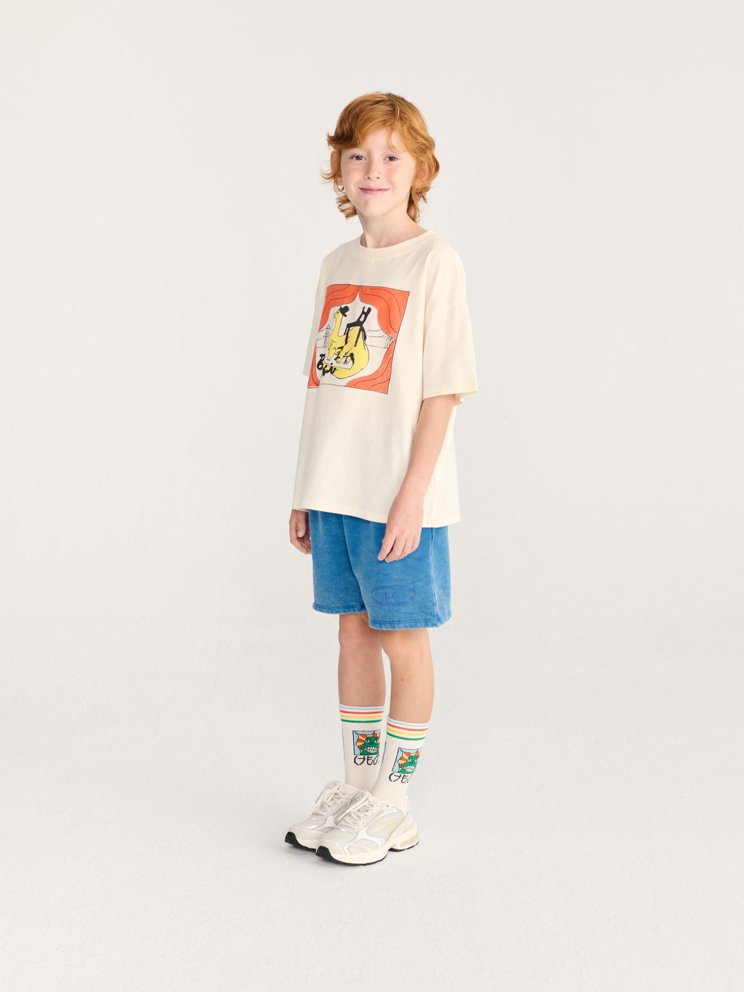 Bobo Choses Taxi Saurus T-Shirt - Off White