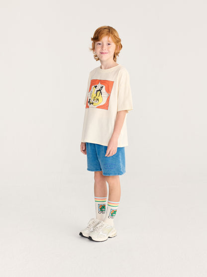 Bobo Choses Taxi Saurus T-Shirt - Off White